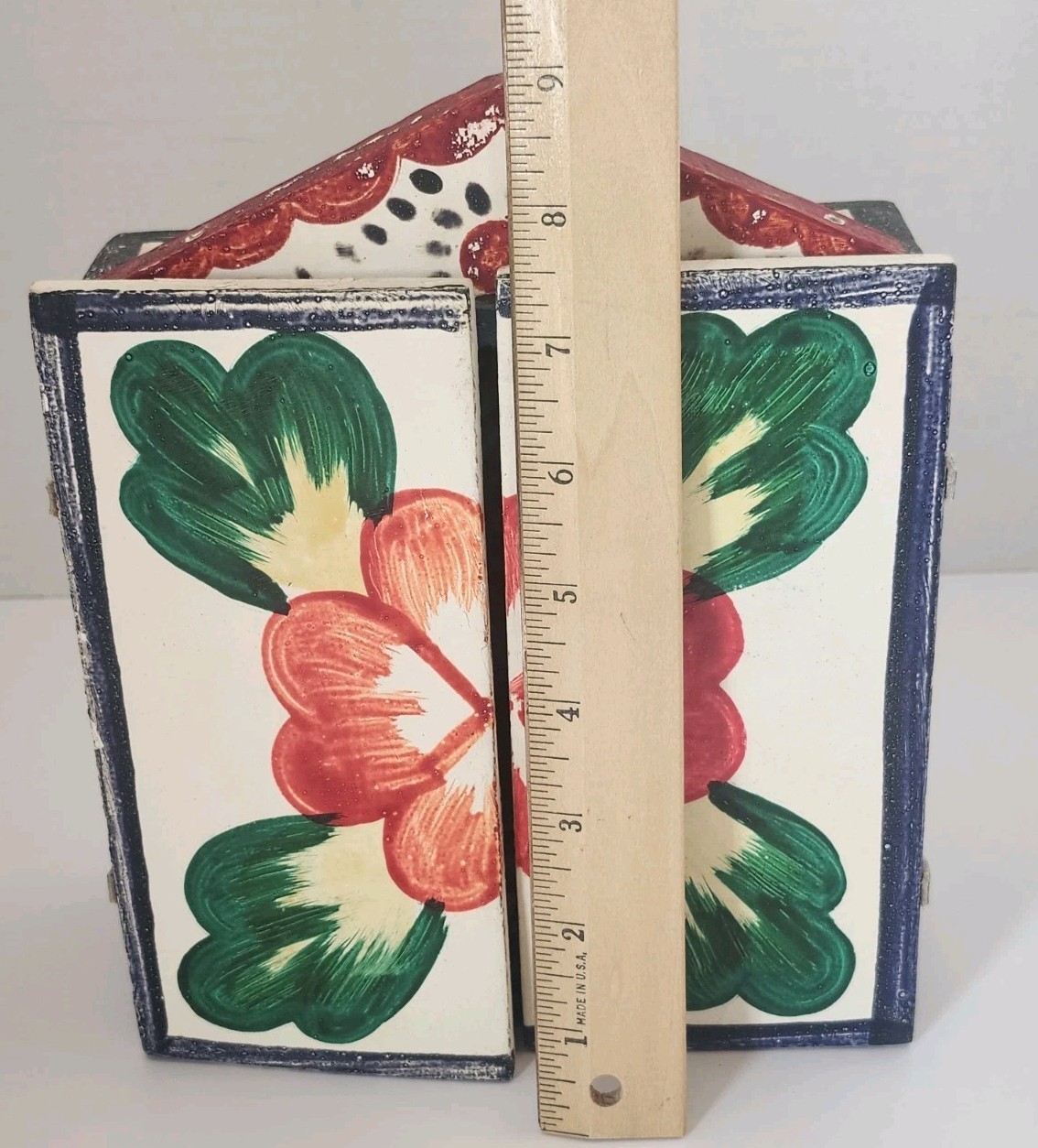 Mexican Folk Art Retablo Shadow Box Handmade Religious Diorama Wall Shrine