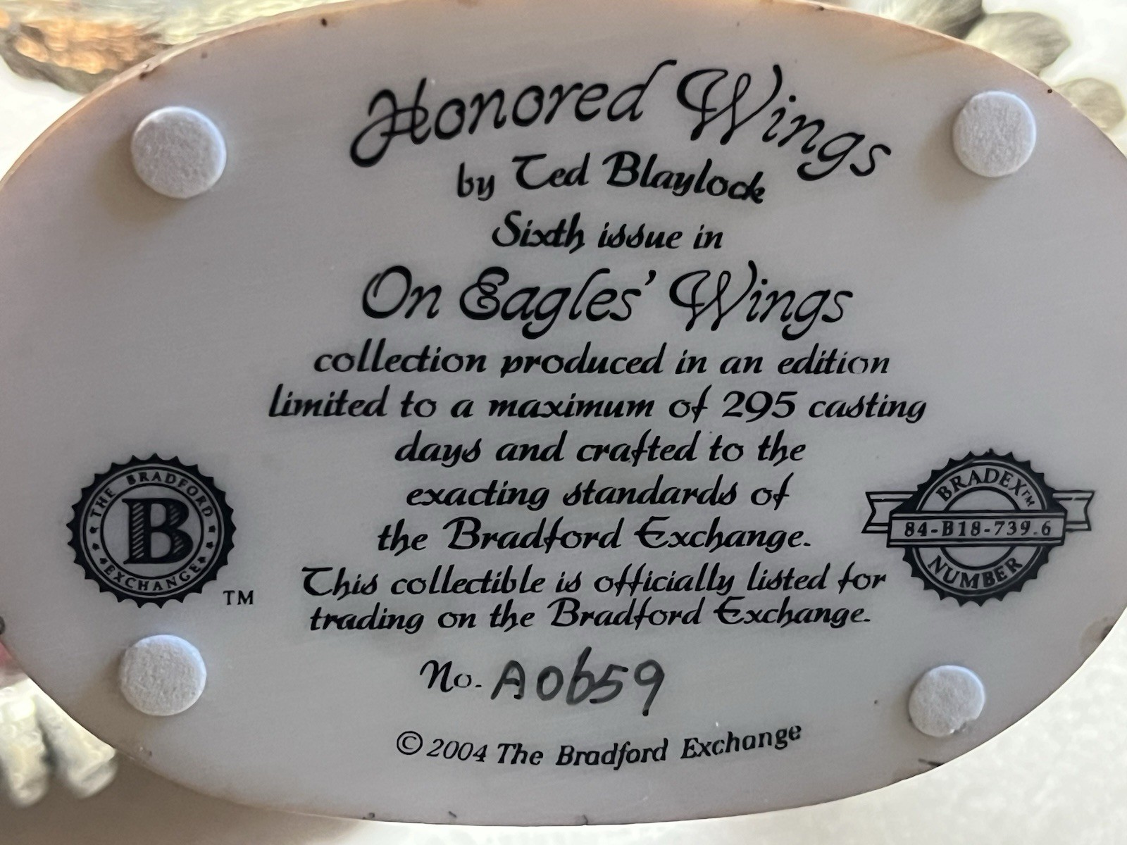 The Bradford Exchange “Honored Wings” On Eagles’ Wings Ted Blaylock