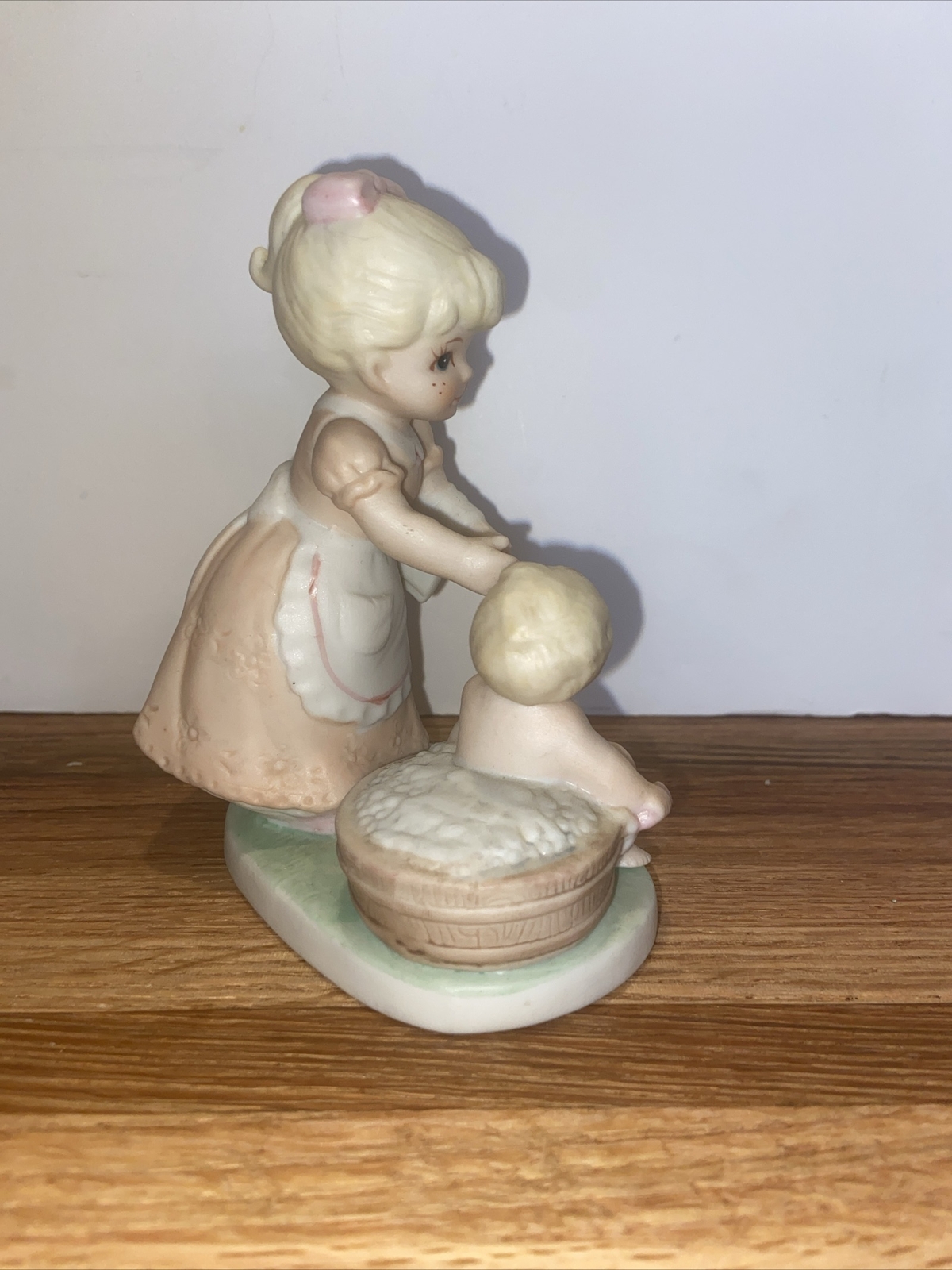 HOMCO Porcelain Bath Time Mom Boy #1450 Home Interiors Vintage Retired Parenting