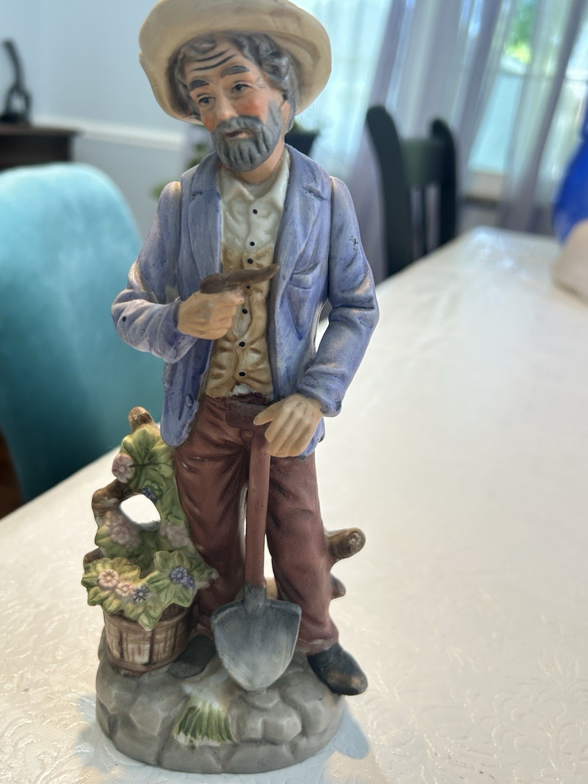 HOMCO 14” Porcelain Home Interior Figurine Old Man Gardening 8816 Vintage