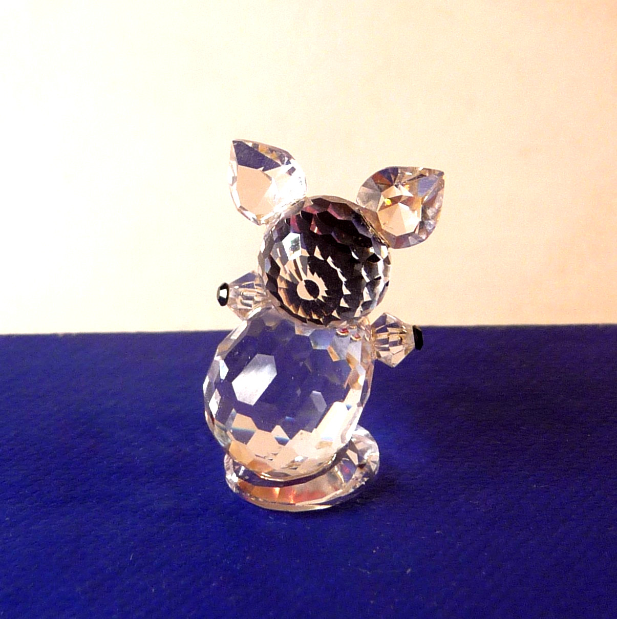 Vintage Iris Arc Crystal Miniature Koala Bear With Pink Heart Signed, Orig Box