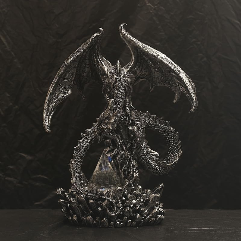 Dragon Table Lamp USB Charging Ports Dungeons and Dragons Gifts – LED Circle Dec