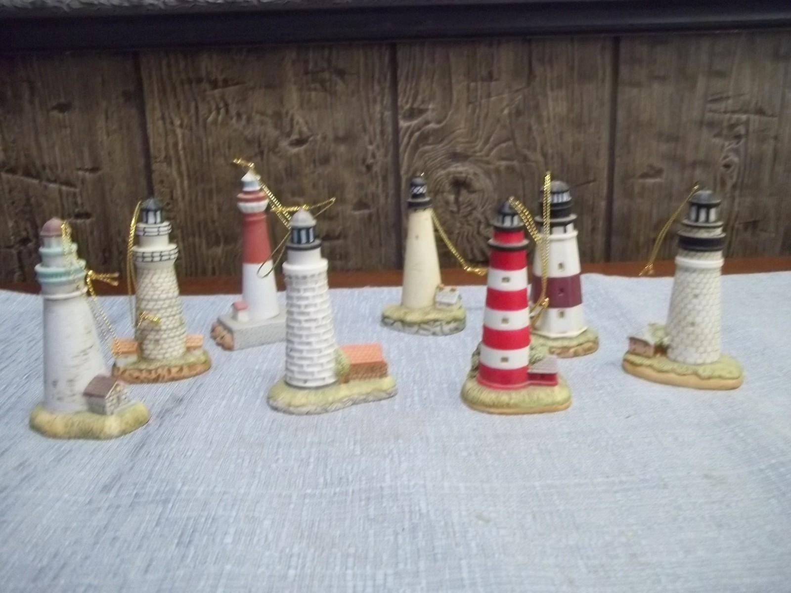 Vintage Geo Z Lefton Lighthouses Ornaments 1994-1996 Collection of 8