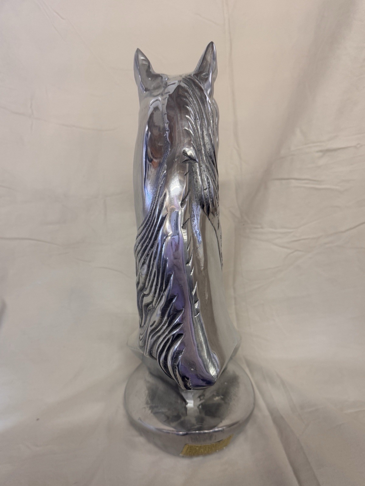 Hand Sculpted Pewter Horse Head Bust
