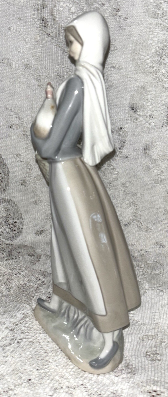 Lladro “Girl With Cockerel”, Figurine, 9.5”, Preowned