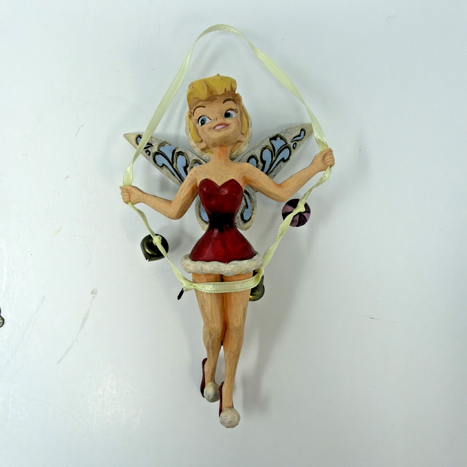 Disney Jim Shore Tinker Bell Ornament Figurine Let The Season Ring w/stand READ