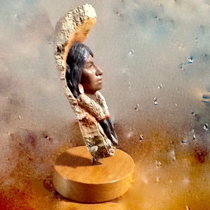 White Dawn Bust by Neil J. Rose Limited Edition 1452/2500 Native American Indian