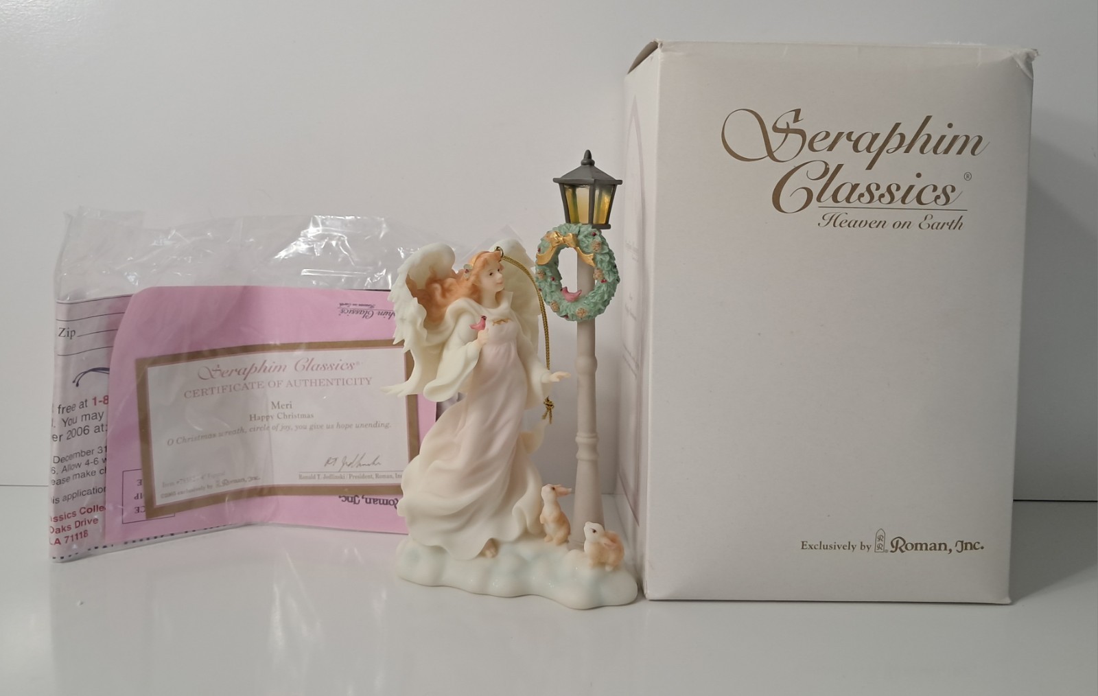 Vintage Merri Angel Figurine Ornament Limited Ed #78319/2004 Seraphim Roman Inc