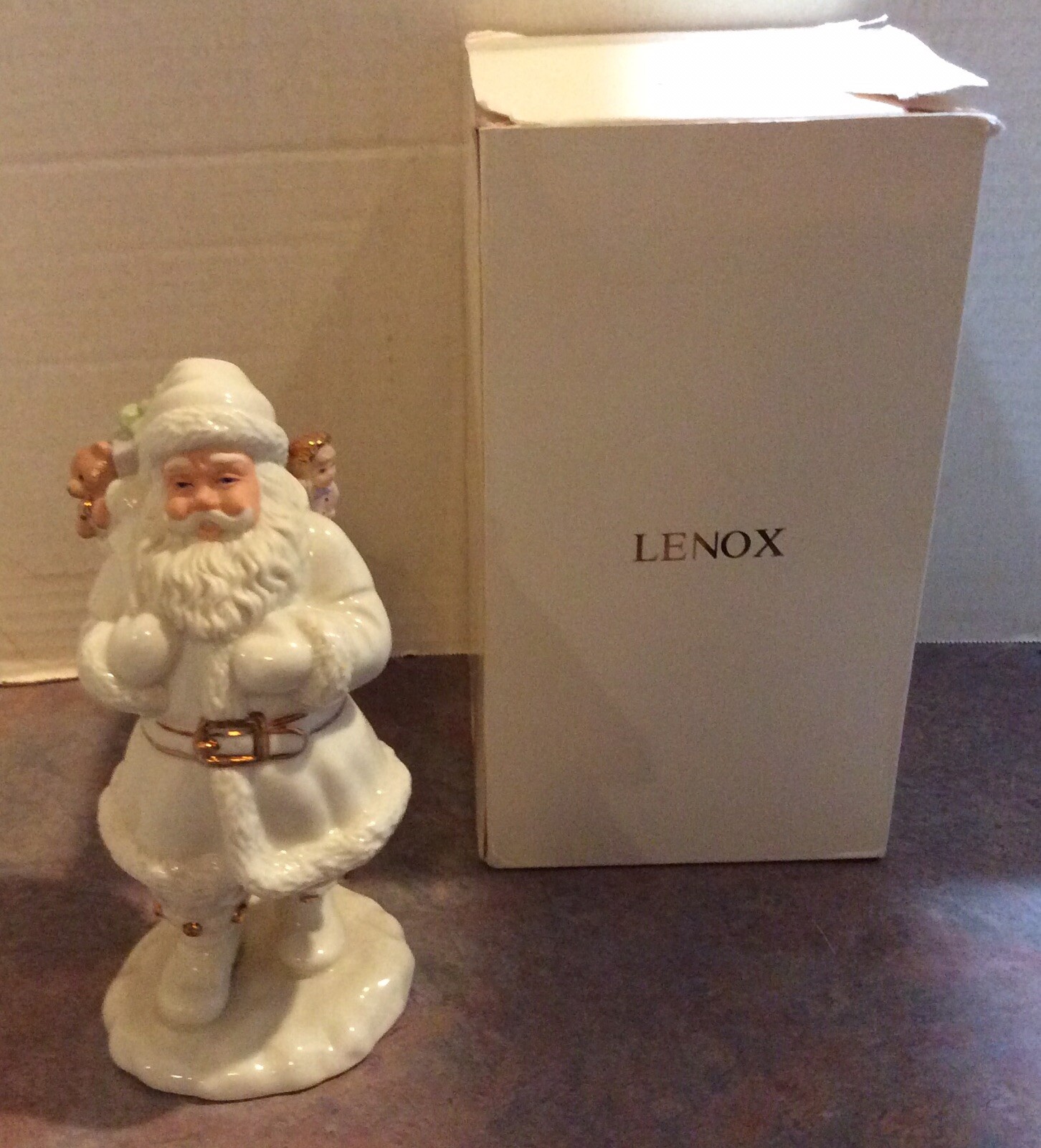 Lenox Classic Santa Claus Figurine & Lenox China Jewel Snowman MIB