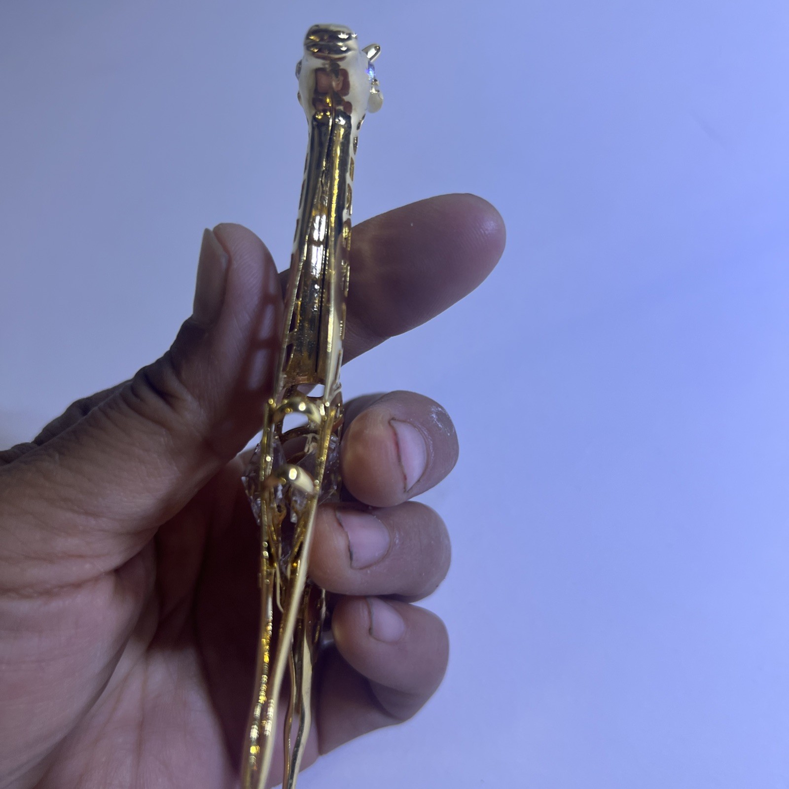 (SWAROVSKI CRYSTAL ELEMENT STUDDED 24k Gold Plated ?)GIRAFFE FIGURINE ORNAMENT