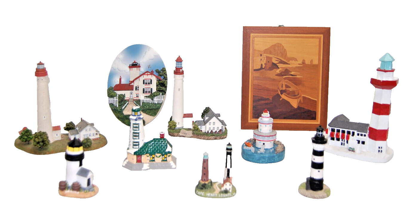 Lighthouses & Nautical Items Assorted Brands & Sizes Lot of 10 Items M5172