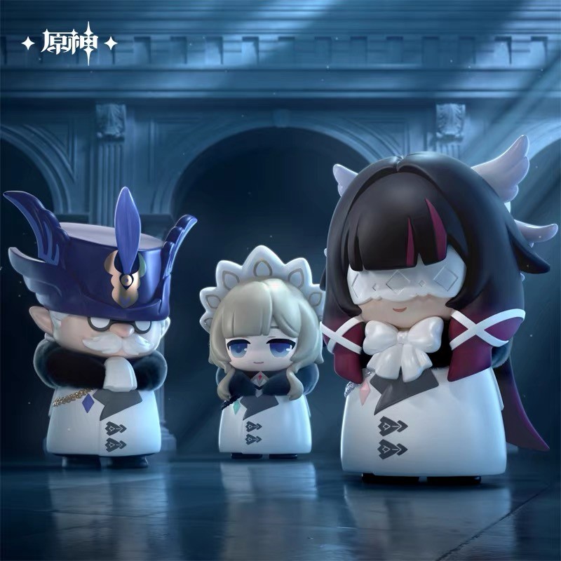 miHoYo Genshin impact Fatui Harbingers Chibi Blind Box Figures Official Goods