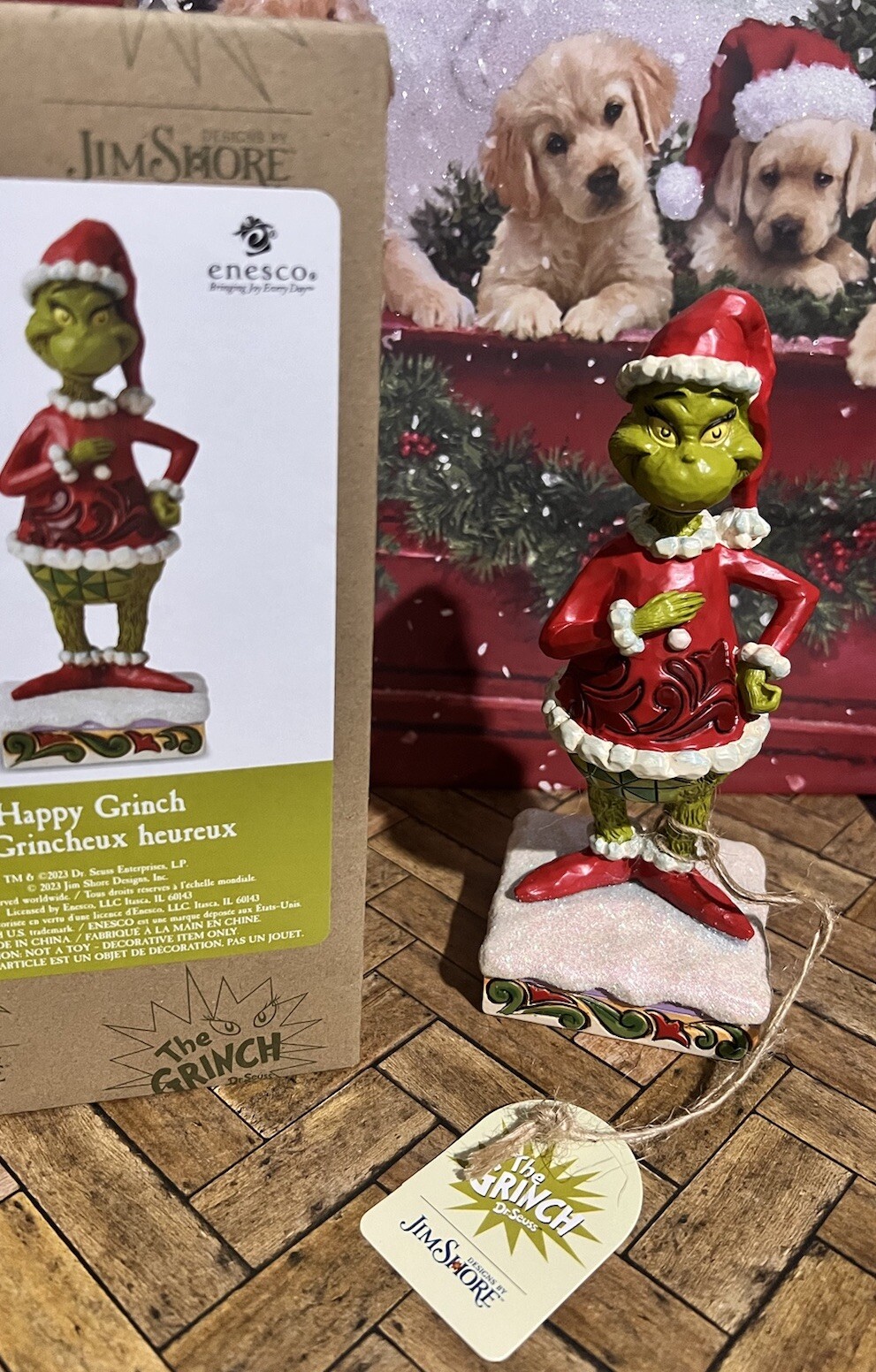 Jim Shore Happy Grinch Christmas Figure Ornament 6012701 Dr. Seuss NEW Boxed