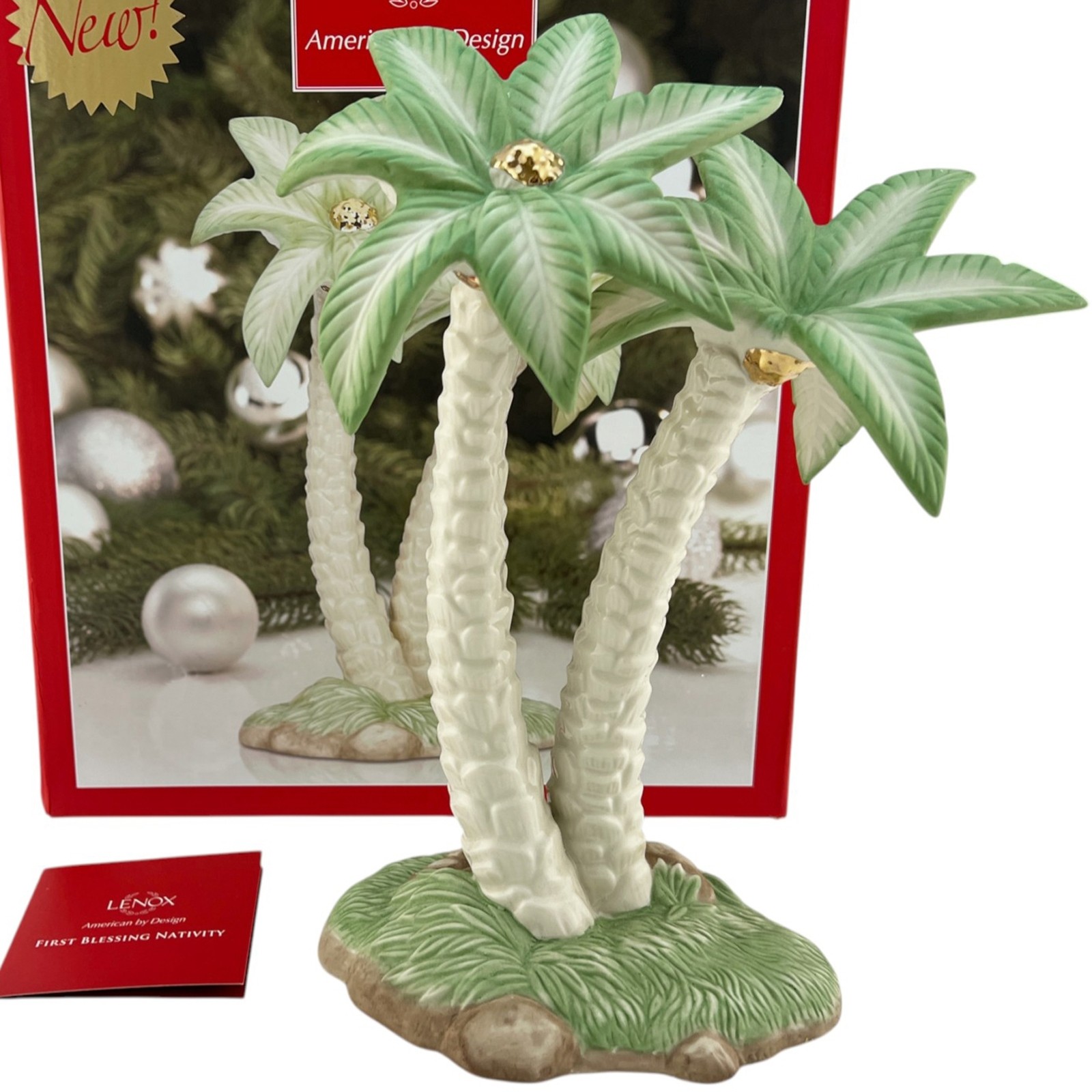 Lenox China First Blessing Nativity PALM TREES 11″ MIB Sculpture Figurine