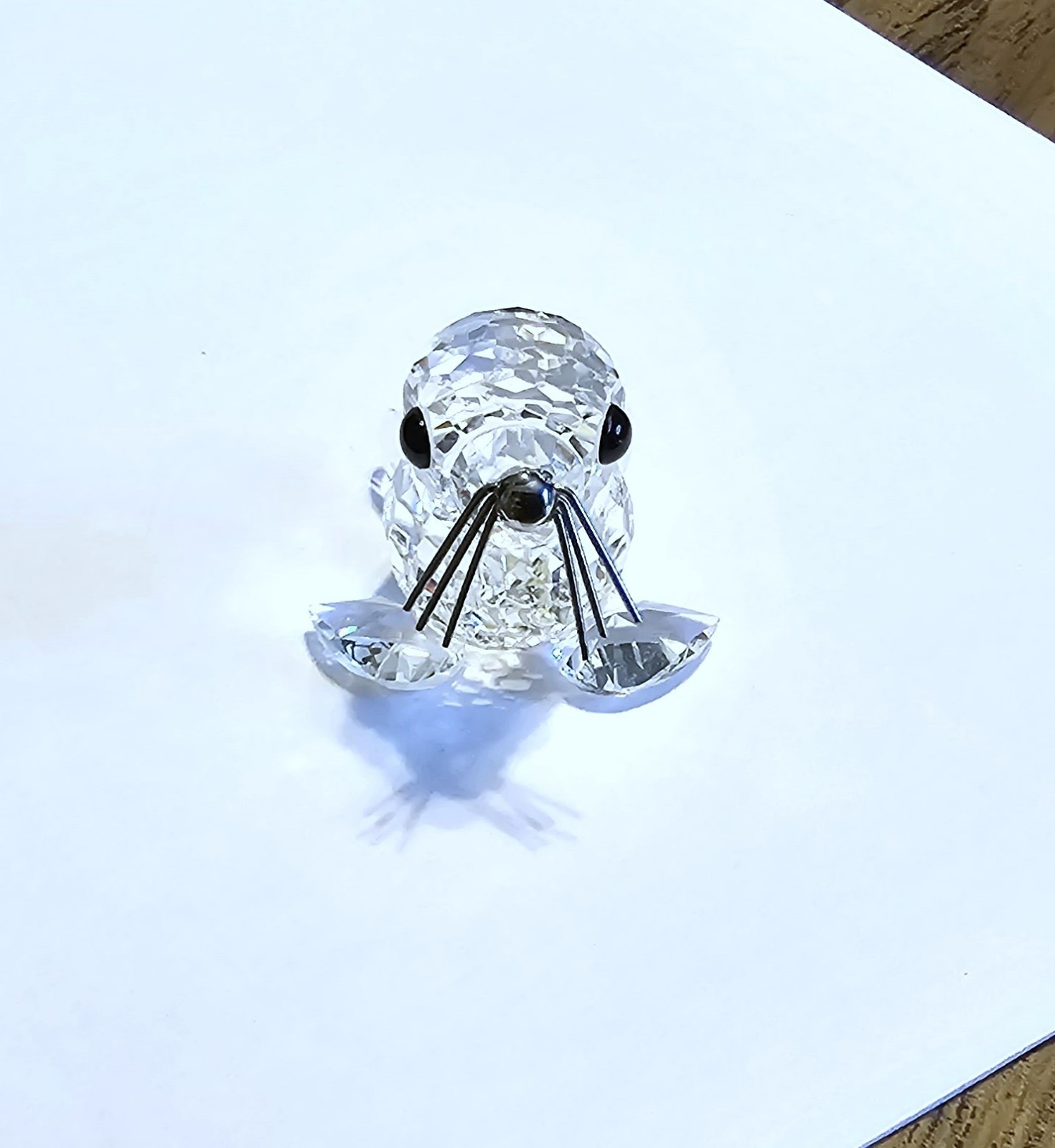 🦭 Swarovski Crystal Kingdom of Ice & Snow Baby Seal Pup Figurine, Silver- tone