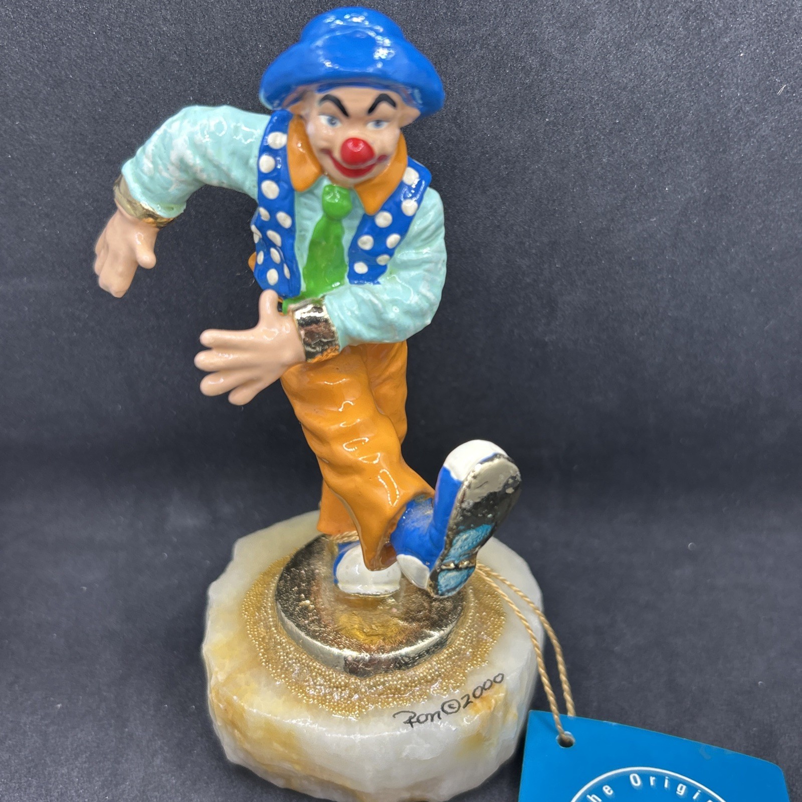 Ron Lee 2000 KIX Hobo Dancing Clown Sculpture Figurine Signed, No. CCG14