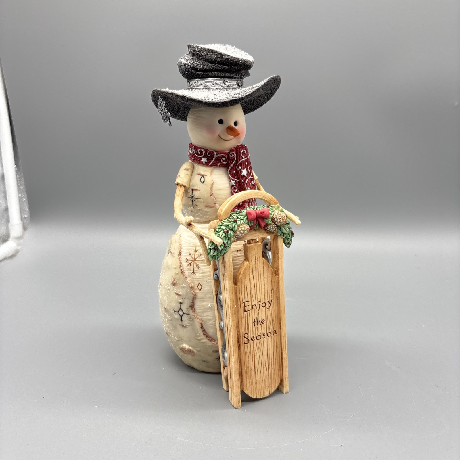 2097 Birch Hearts Figurine Enjoy the Season 81027 Christmas Snowman Sled