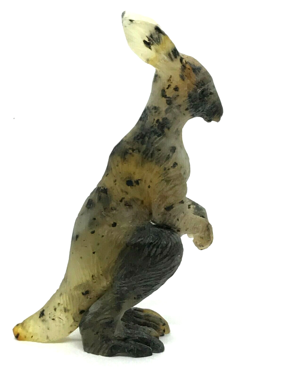 AMBER Kangaroo Gift Carved Statuette Figurine Untreated Baltic Carving 5g 15786