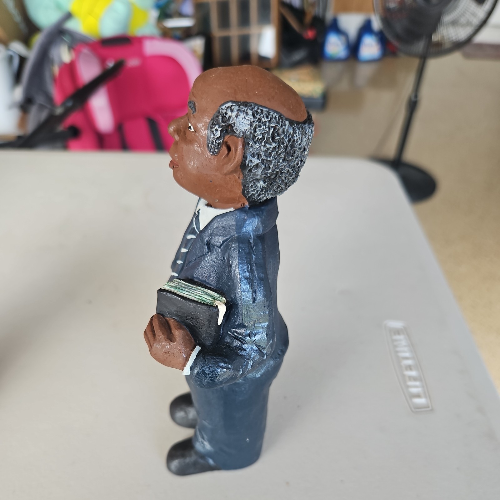 African American Man & Woman Resin Figurines Sunday Morning. 37