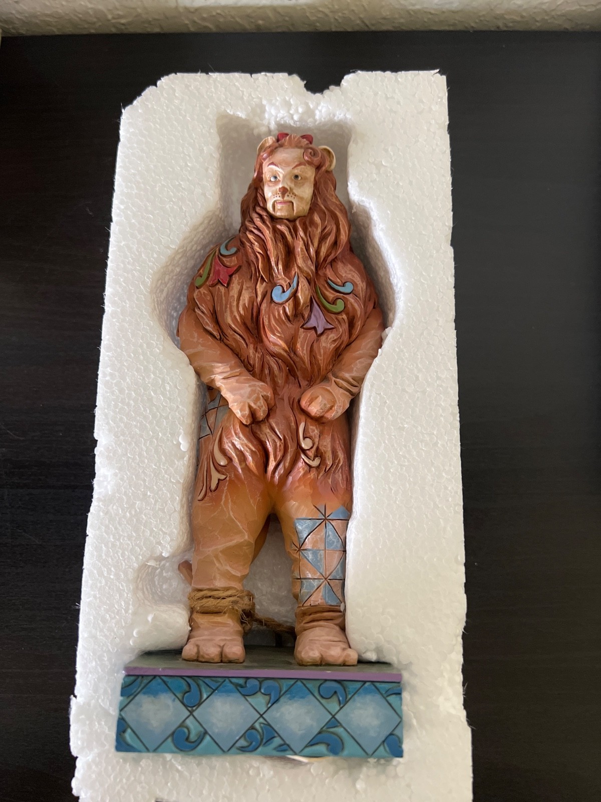 Jim Shore Wizard of OZ Cowardly Lion BETTER WAIT FOU YOU OUTSIDE 4031512 NEW+BOX
