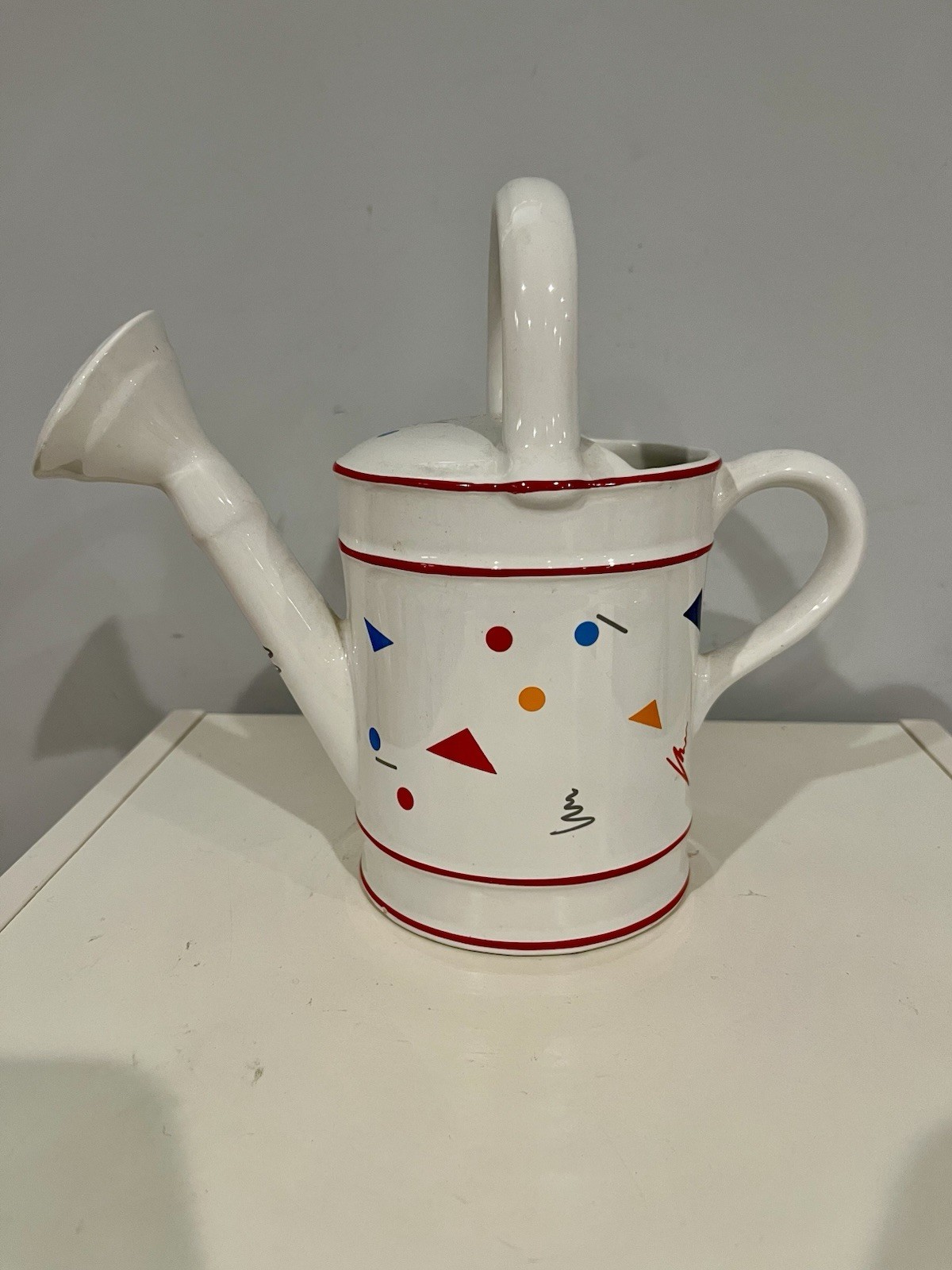 R. B. Bernarda Watering Can Ceramic Retro Portugal 1562 Geometric 80s Print