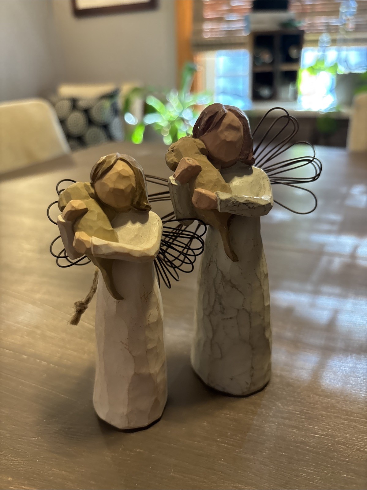 Willow Tree Angel of Friendship Figures w/ Dog Ornaments1999 Susan Lordi Demdaco