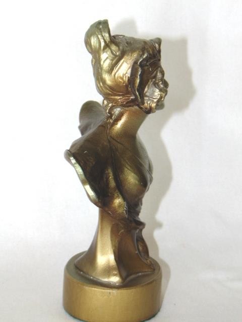 Gorgeous Vintage French ART NOUVEAU Gilded Woman Bust Statue