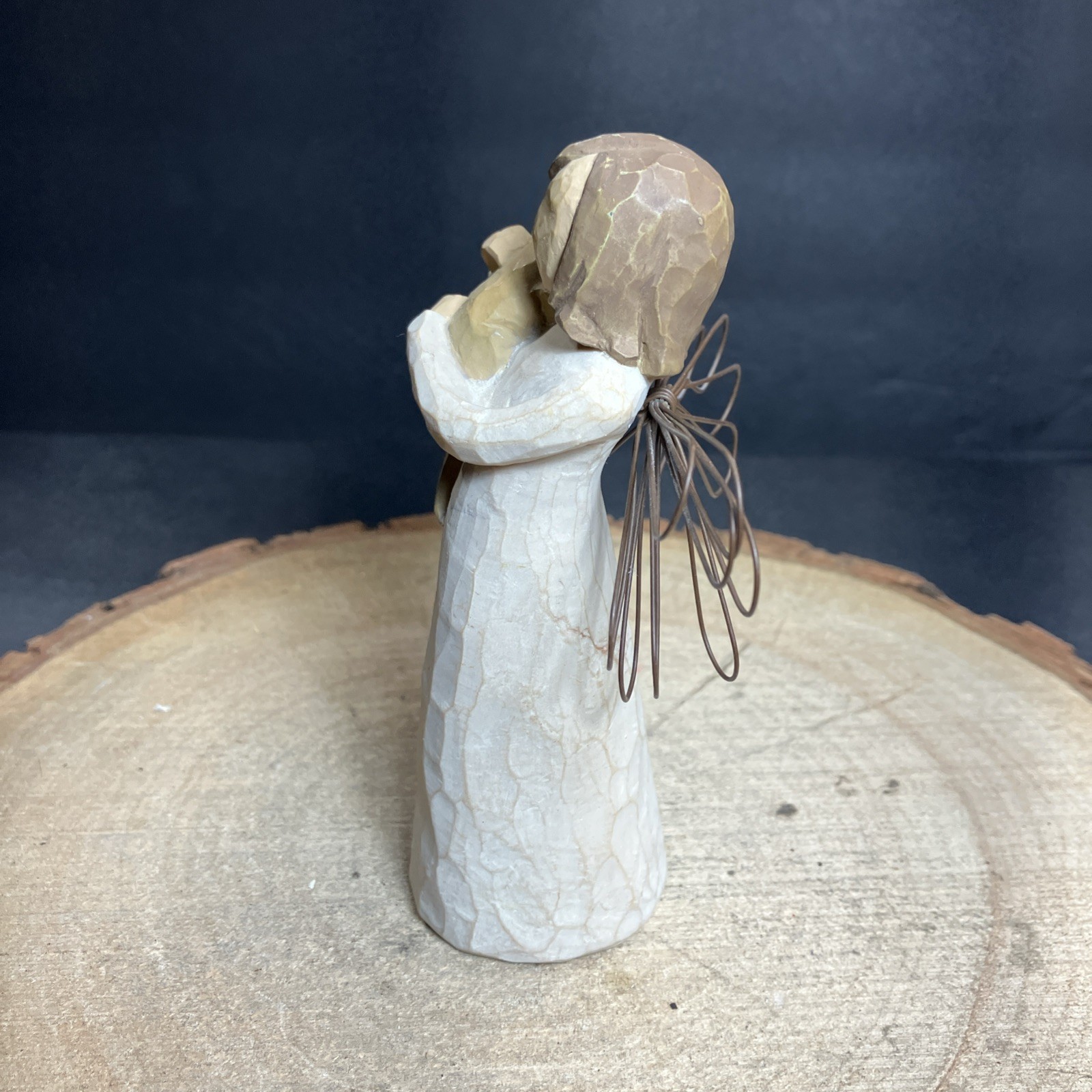 WILLOW TREE “ANGEL OF FRIENDSHIP” FIGURE & DOG 1999 SUSAN LORDI DEMDACO