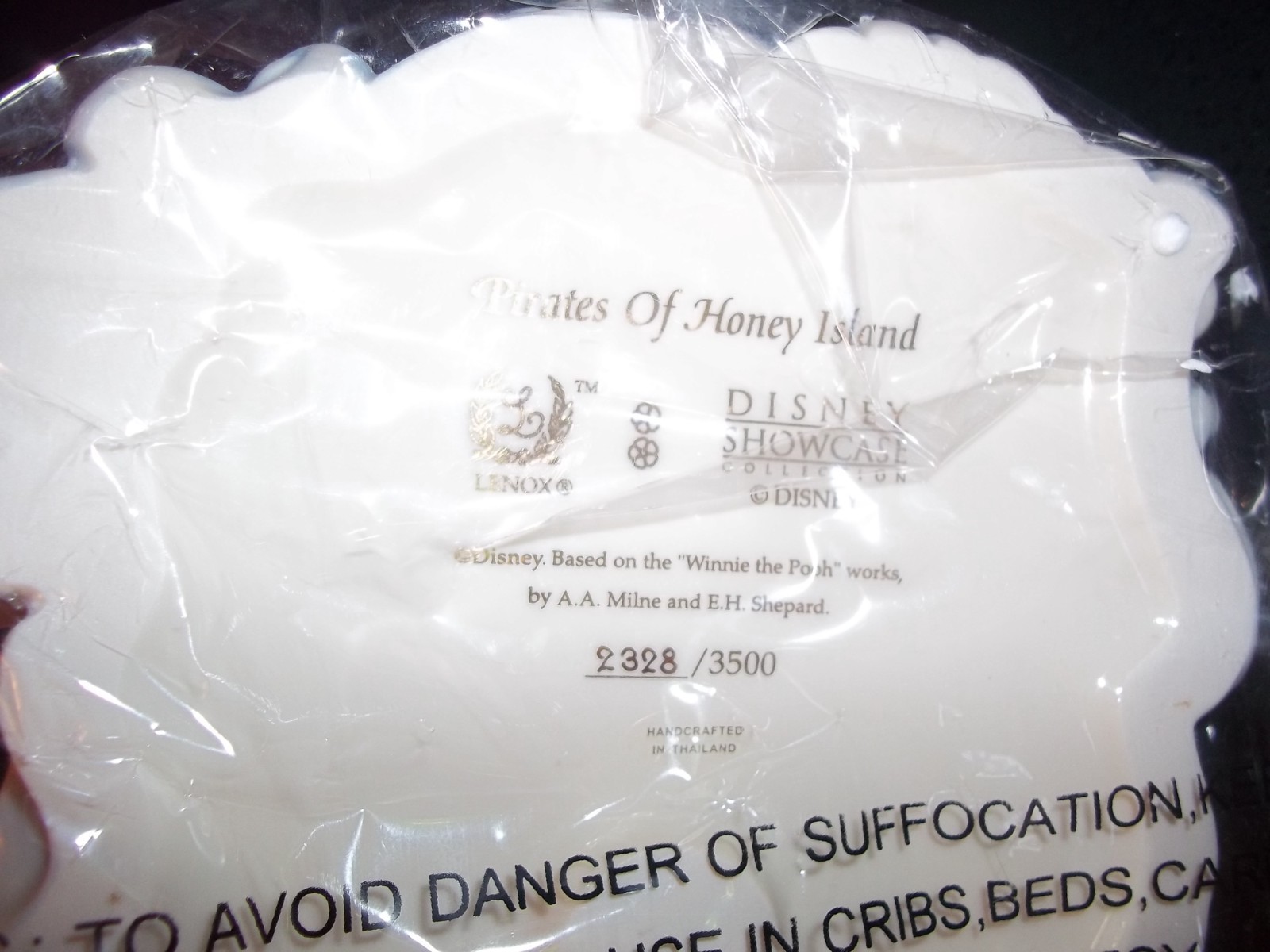 Lenox Disney POOH~Pirates Of Honey Island~ New In Box w/COA Limited Edition