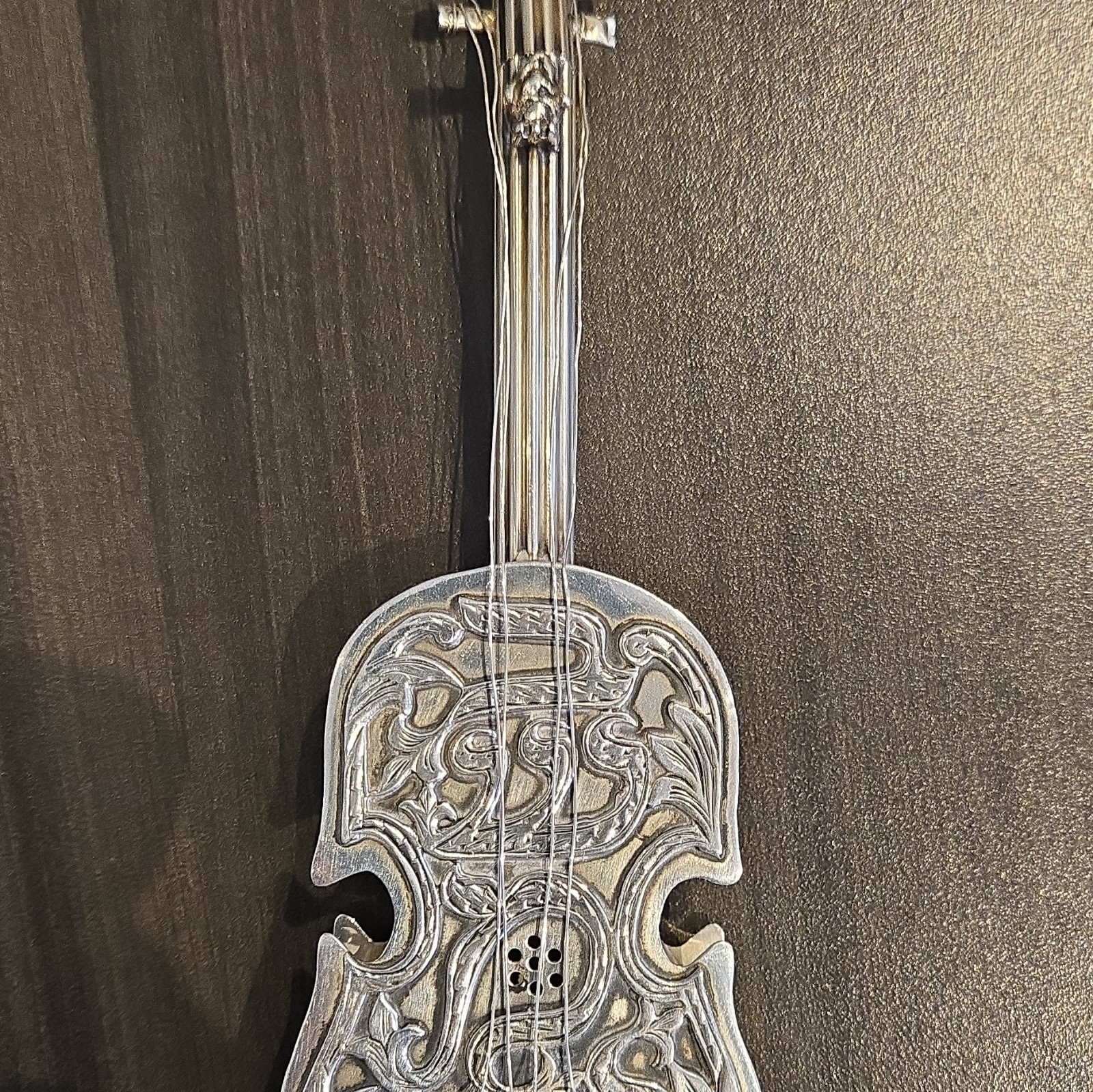 Sterling Silver 925 Violin Figurine handmade