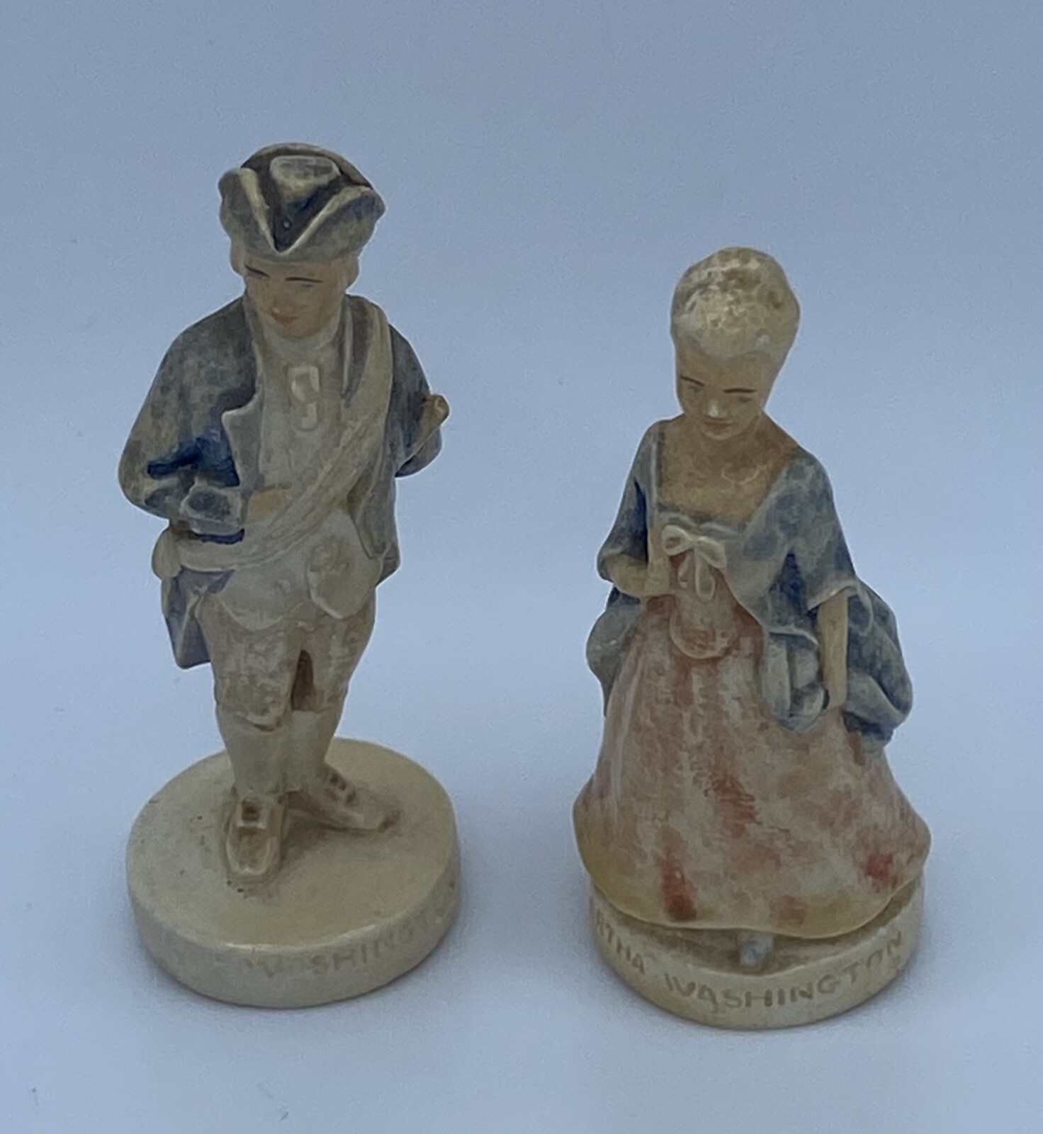 George Washington & Martha Washington SEBASTIAN MINIATURE BY PRESCOTT W. BASTON