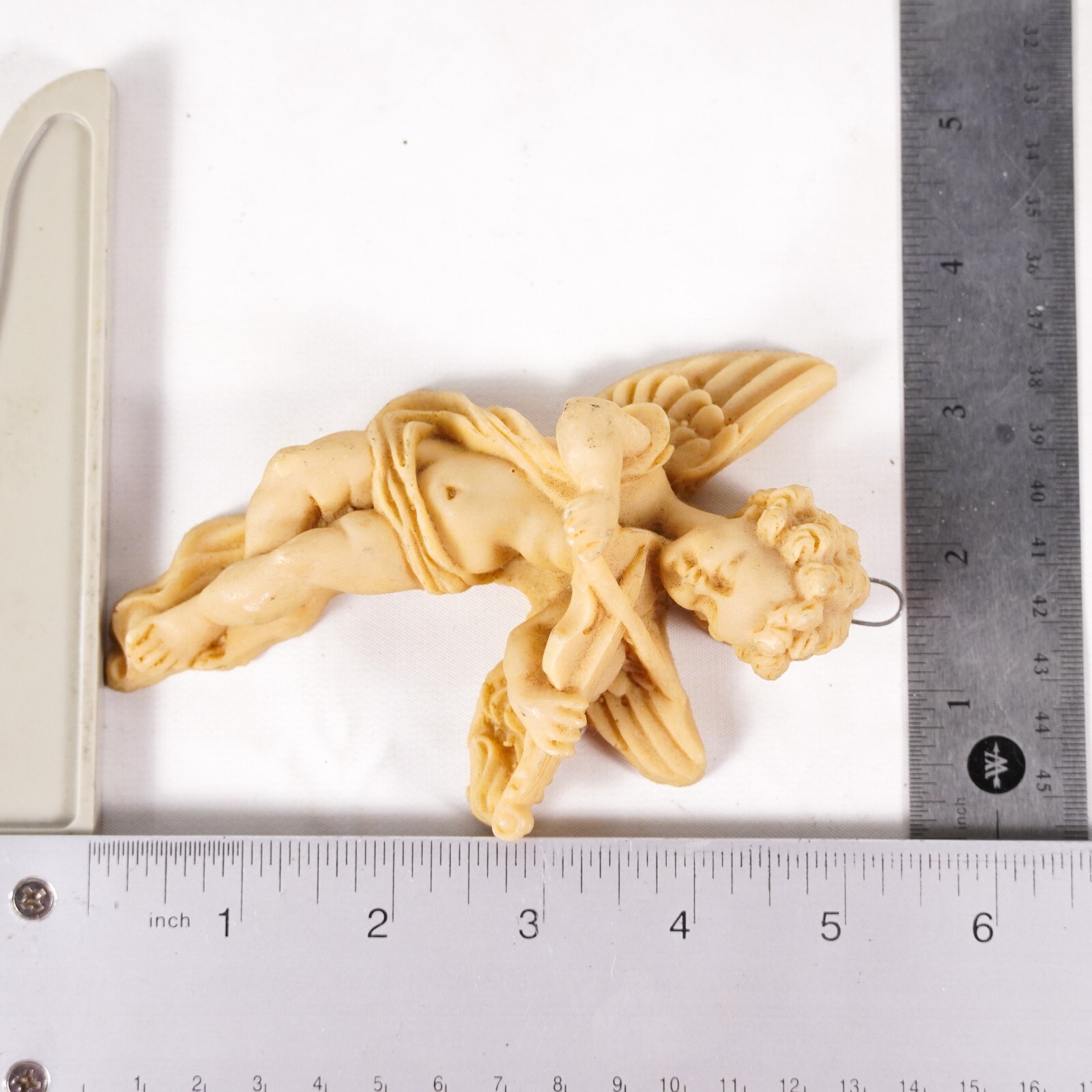 Vintage Resin Cherub Angel Wall Hanging Art Decor Plaque Religious Decoration