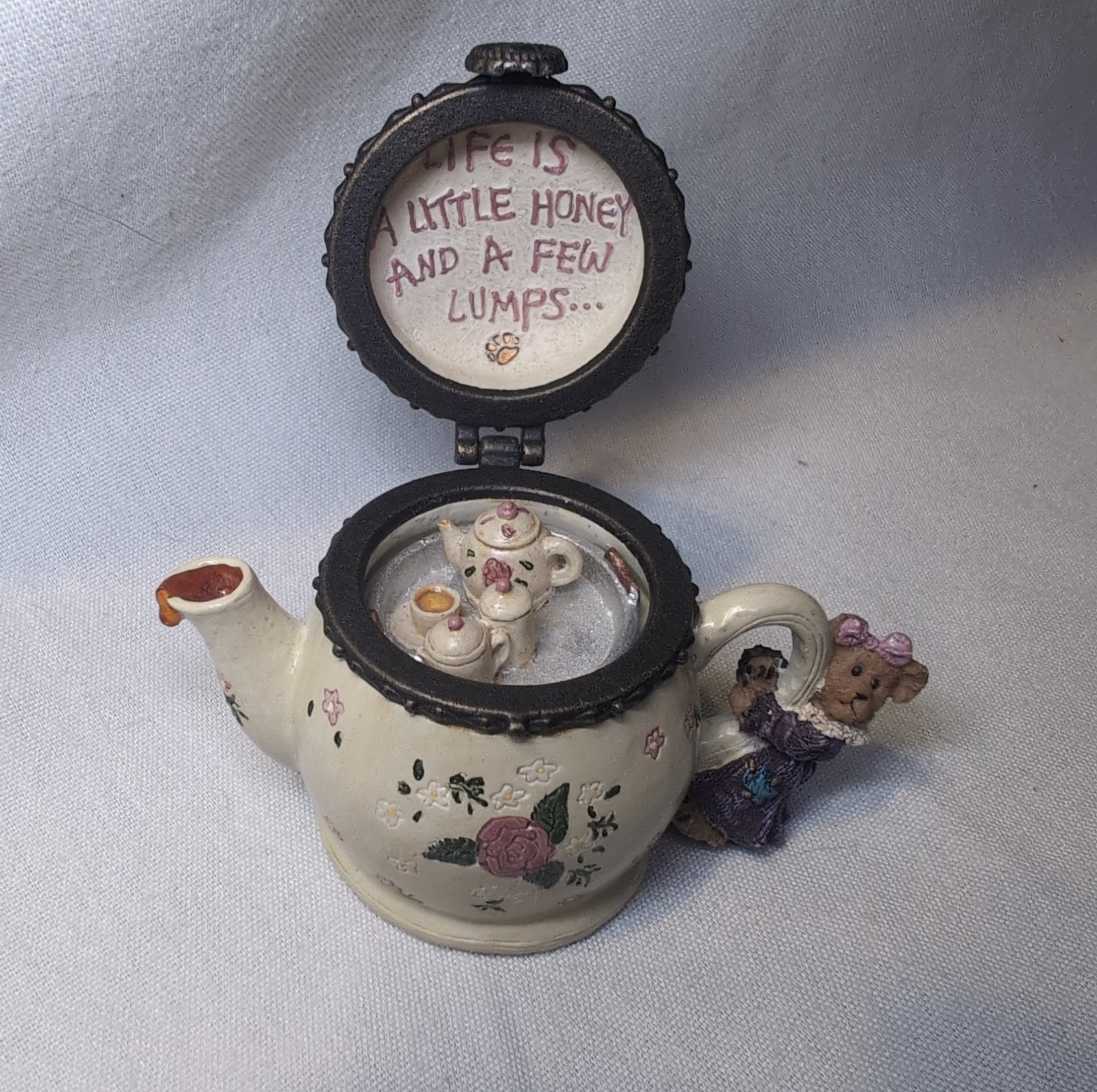 Boyds Bears Vernas Teapot Treasure Box, 2E No Box 2″