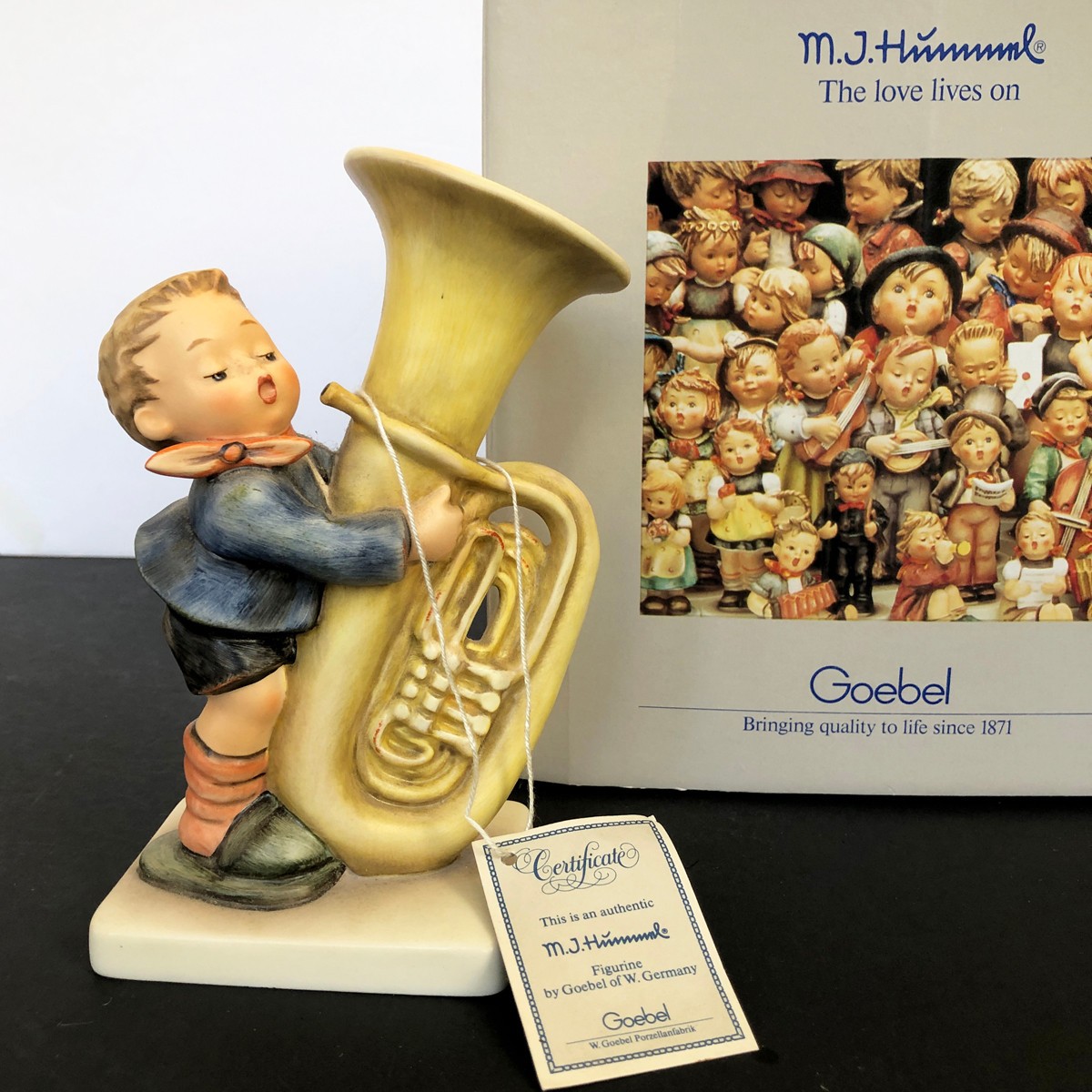 Hummel #437 The Tuba Player ~ 6.25″ Tall Figurine 1983 * TMK6 ~BOX ~ MINT ~ COA