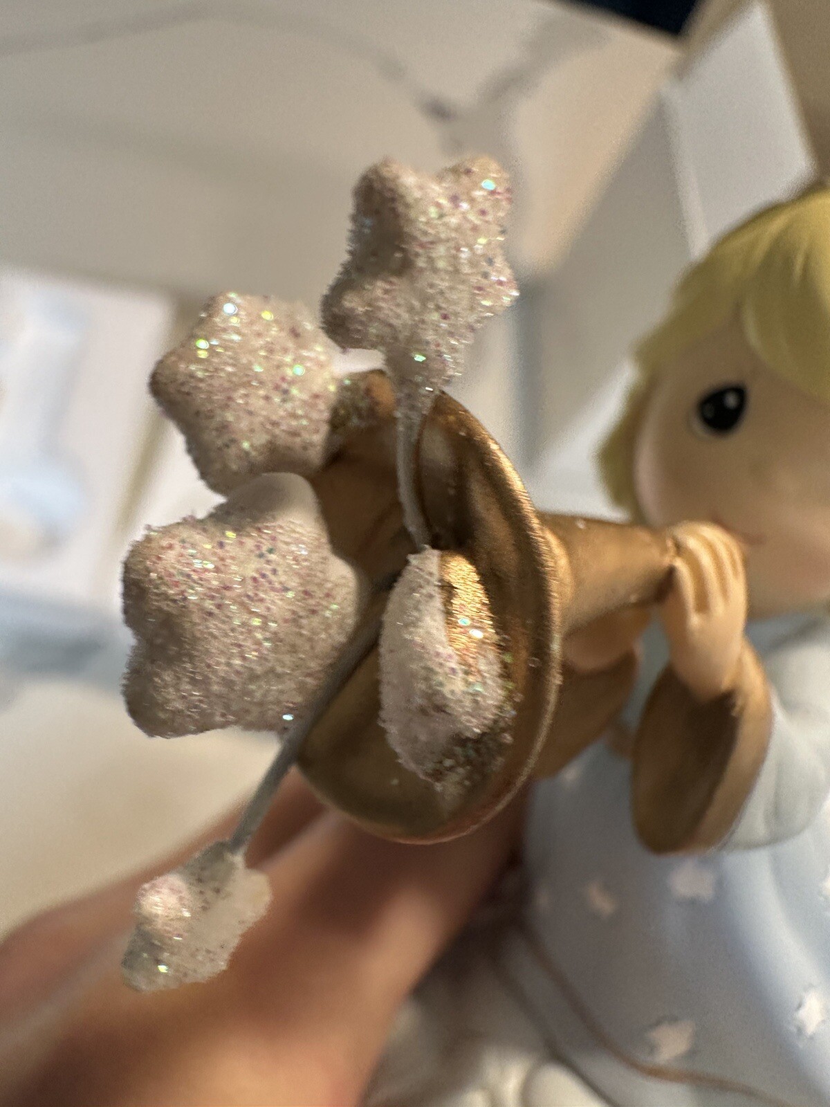 Precious Moments Trumpeting Angel Musical HARK THE HERALD ANGELS SING NIB