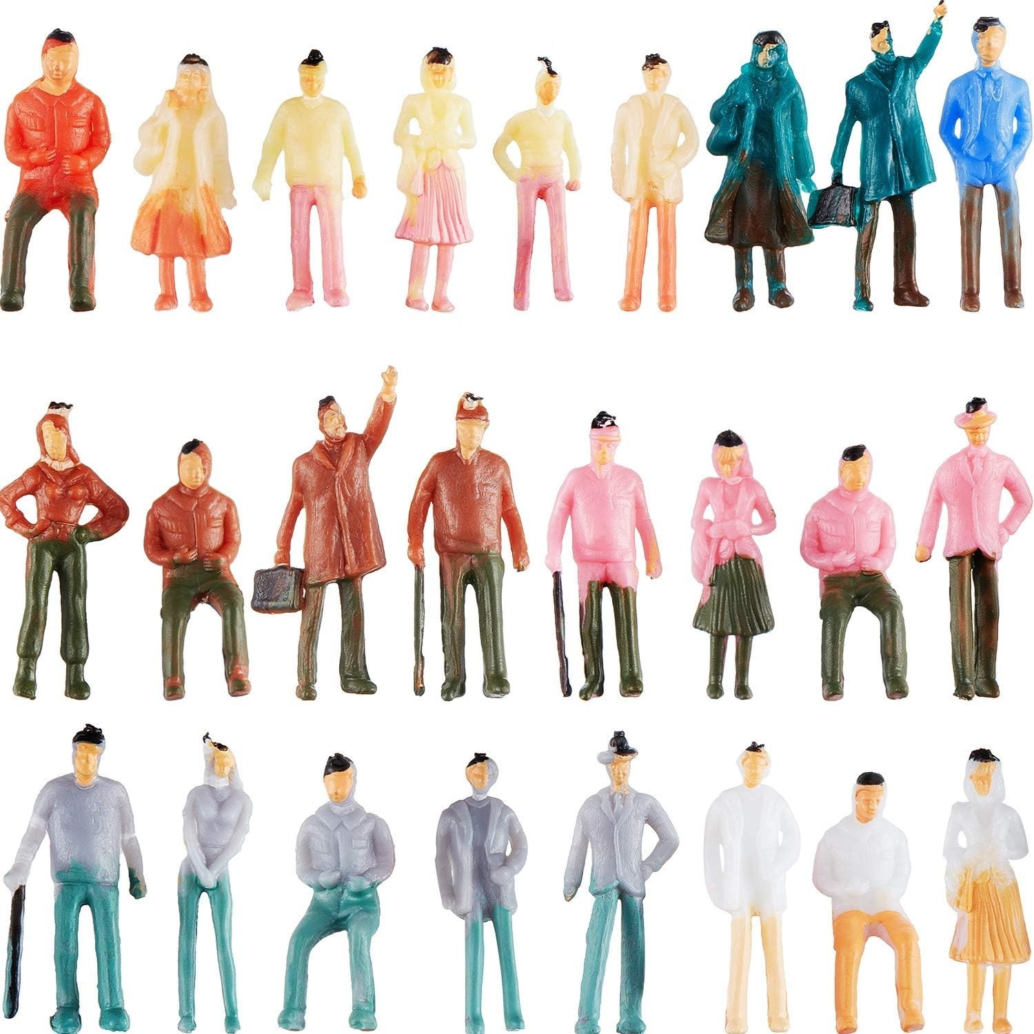 Diverse Miniature People Figurines – 200 Pcs in Various Poses for Decoration