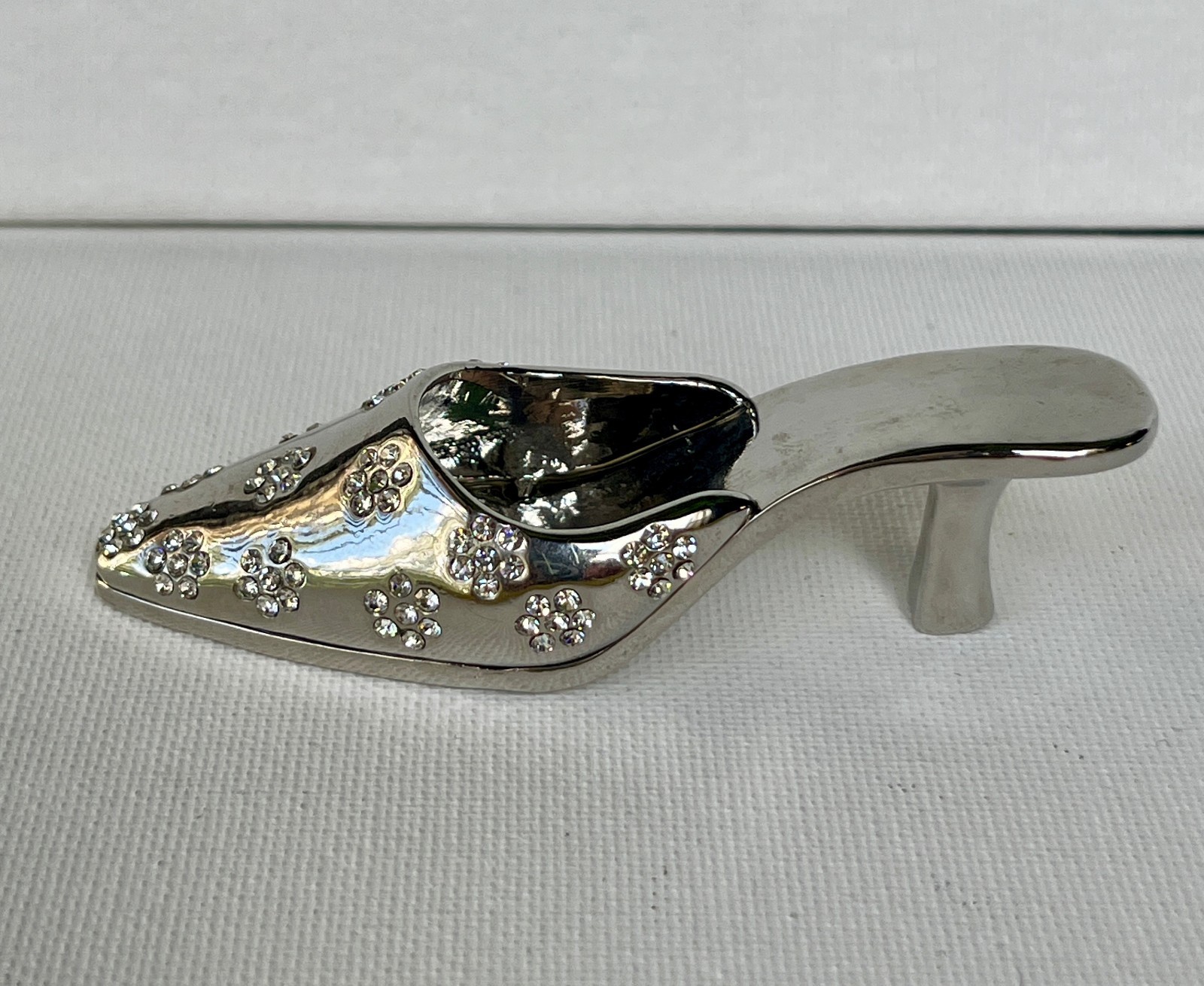 Keren Kopal Silver Trinket Shoe – Trinket Box, Gold Plated, Austrian Crystals