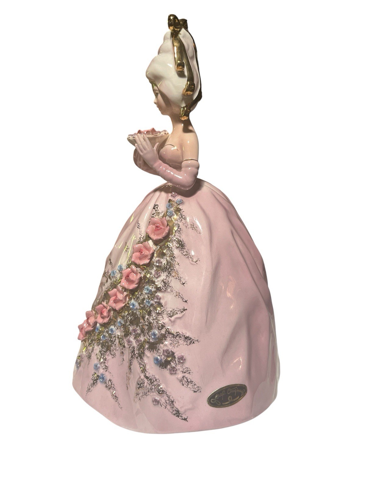 Vintage Josephine, Lady Bell Original Figurine Doll – Purple – 9 3/4 Inches Tall