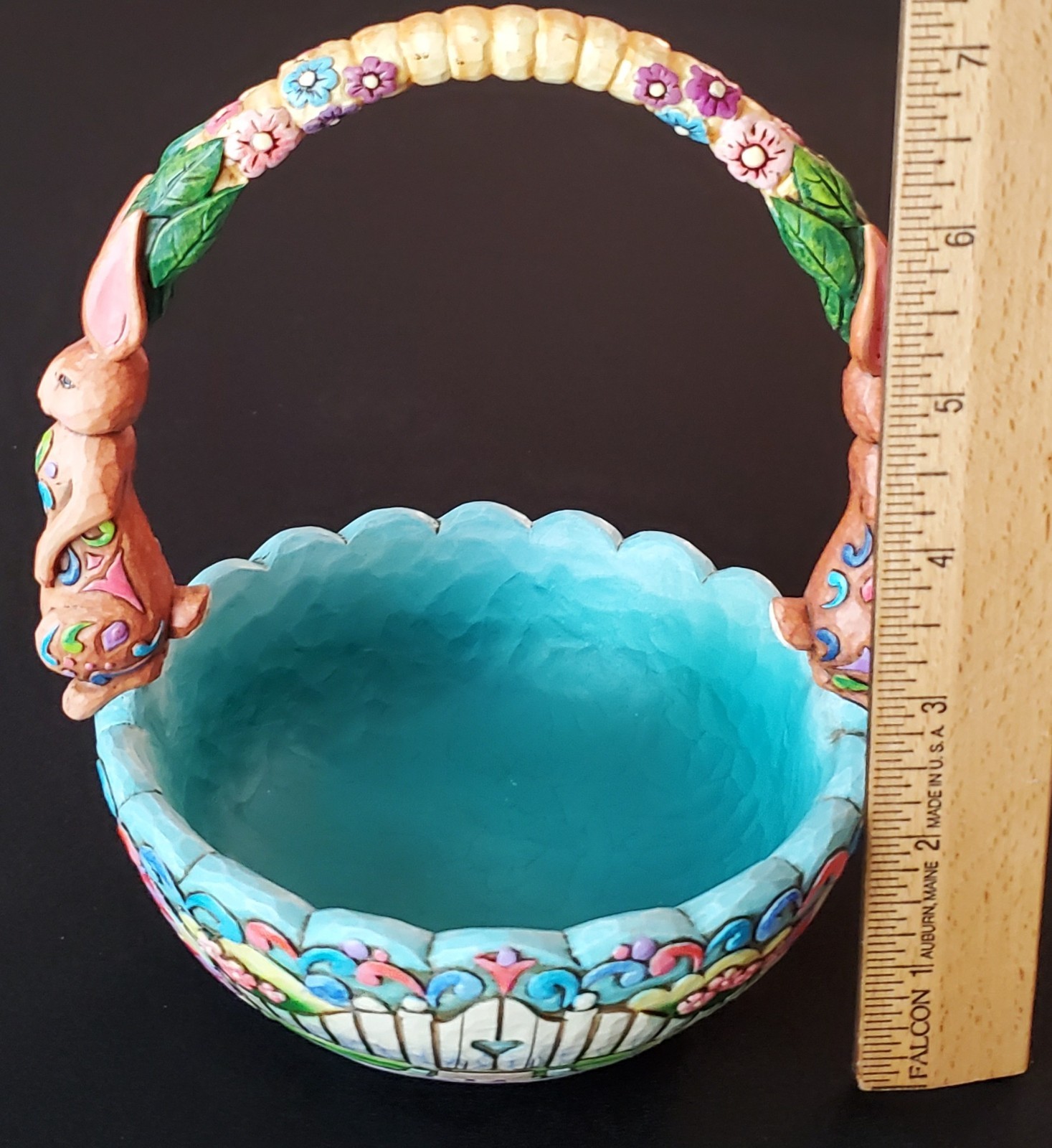 Jim Shore Heartwood Hunting Eggs Finding Joy Easter Basket with Eggs 4007945
