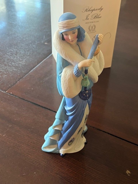 LENOX Porcelain “Rhapsody In Blue” Lady Figurine – American Songbook Collection