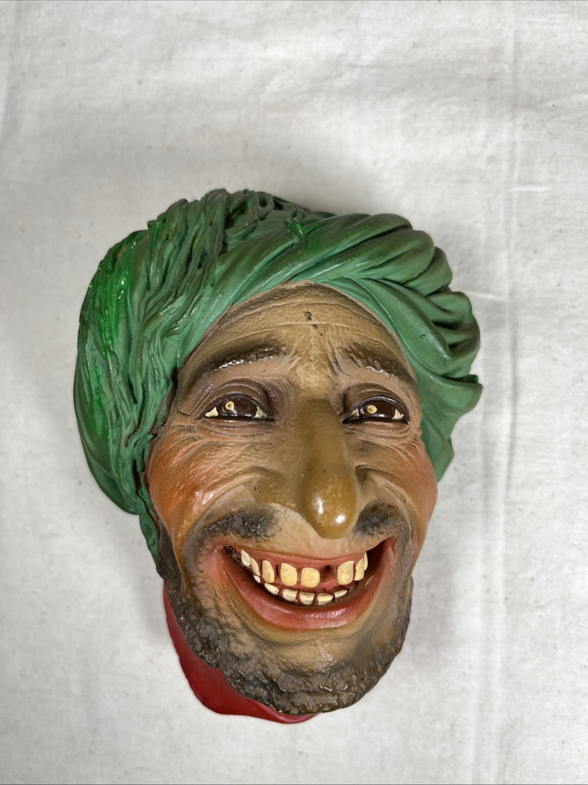 Vintage Bossons Type Head Chalkware Wall Hanging KURD