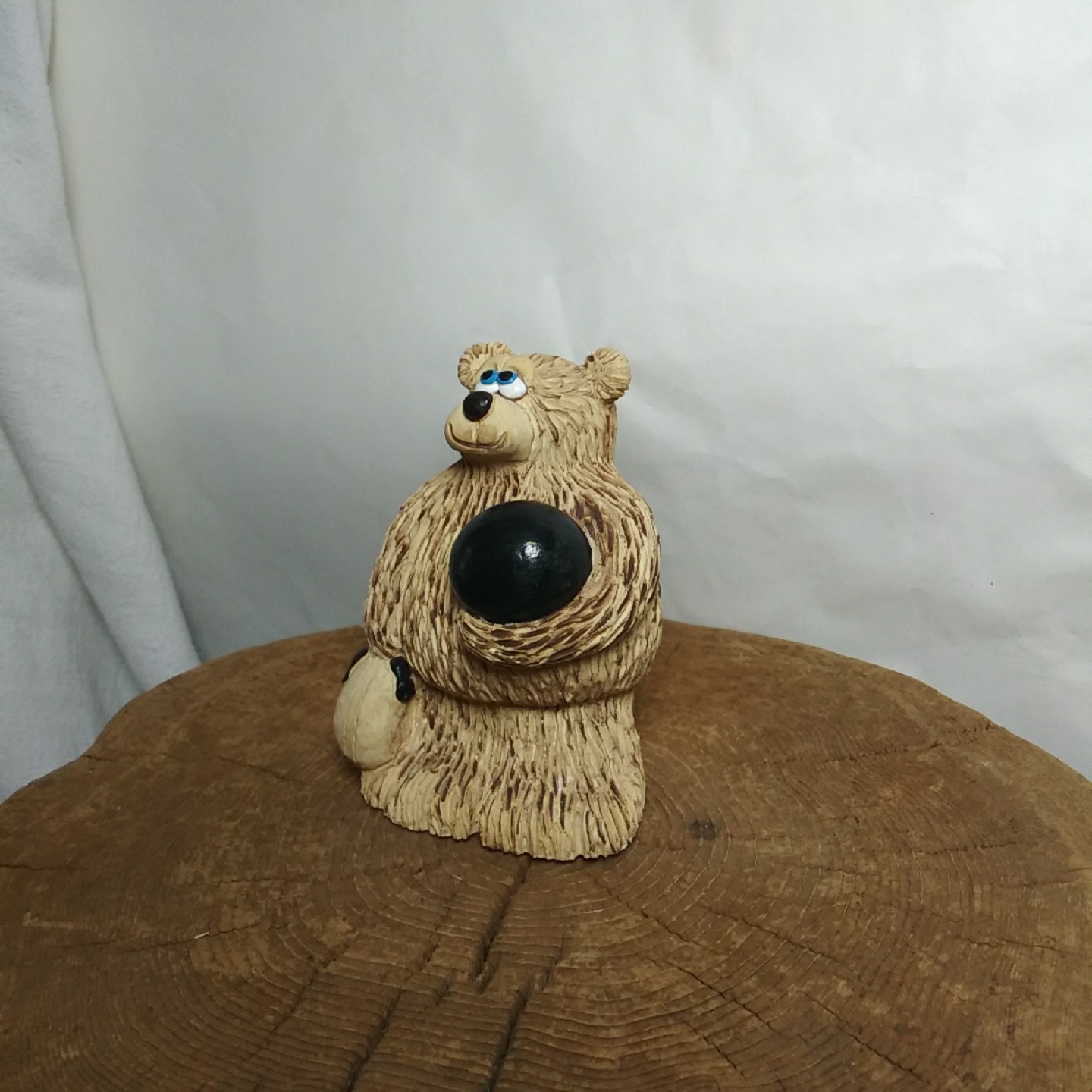 Imitating Life Figurine Going Bowling Bear Sheila Phillipp Handmade In USA