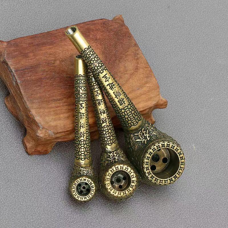 Vintage brass vintage pipe, men’s gentleman’s figurine gift