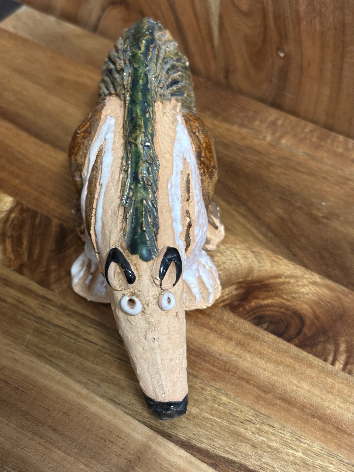 Vintage Anteater Figurine 1996 Enesco Terracotta Clay Cartoon Collectable Retro