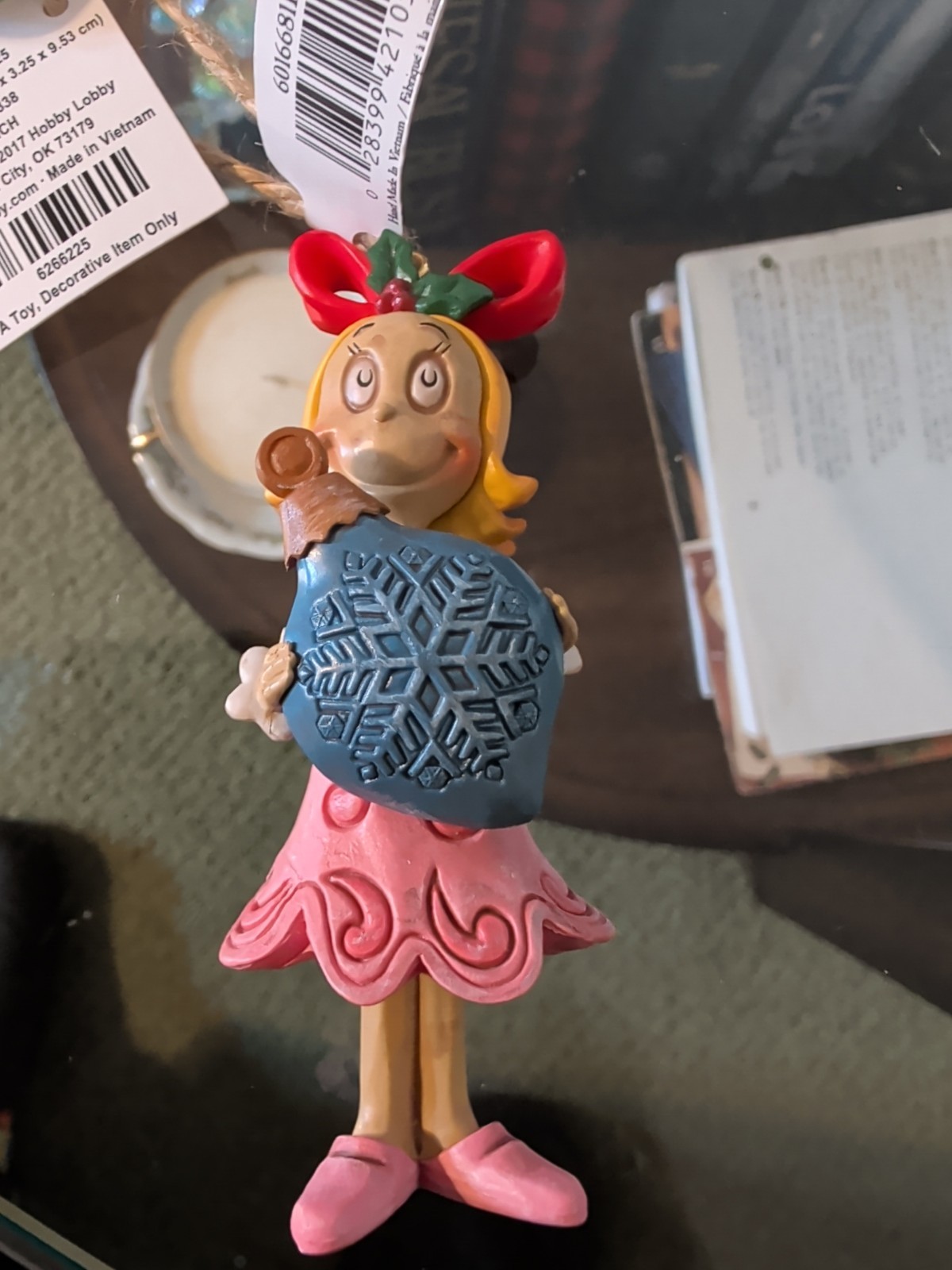 Jim Shore Christmas Ornament “Cindy Lou Who” The Grinch – 4″ Tall – NEW