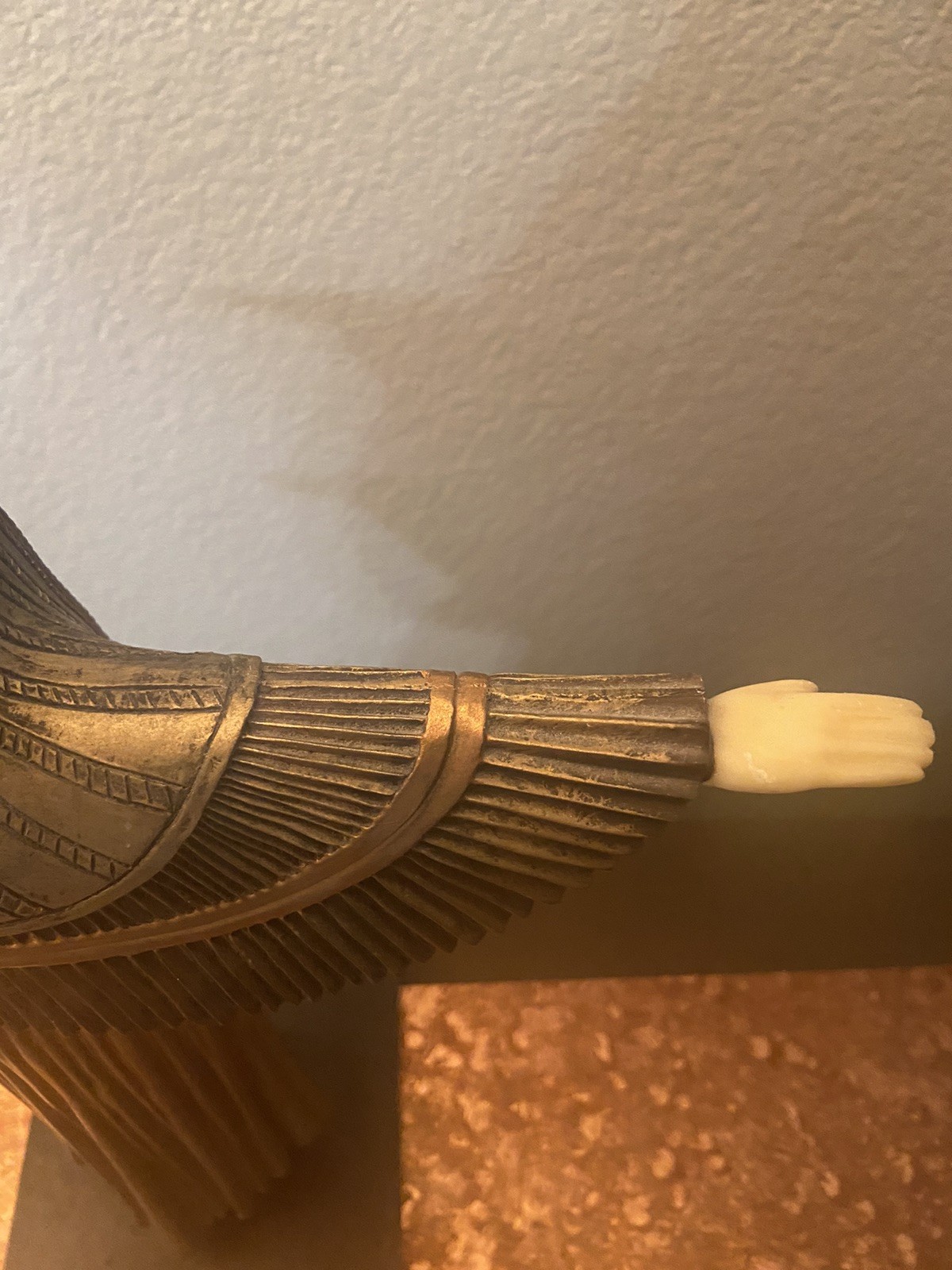 Art Deco Egyptian Winged Goddess Standing Statue Figure Resin? Isis Cleopatra