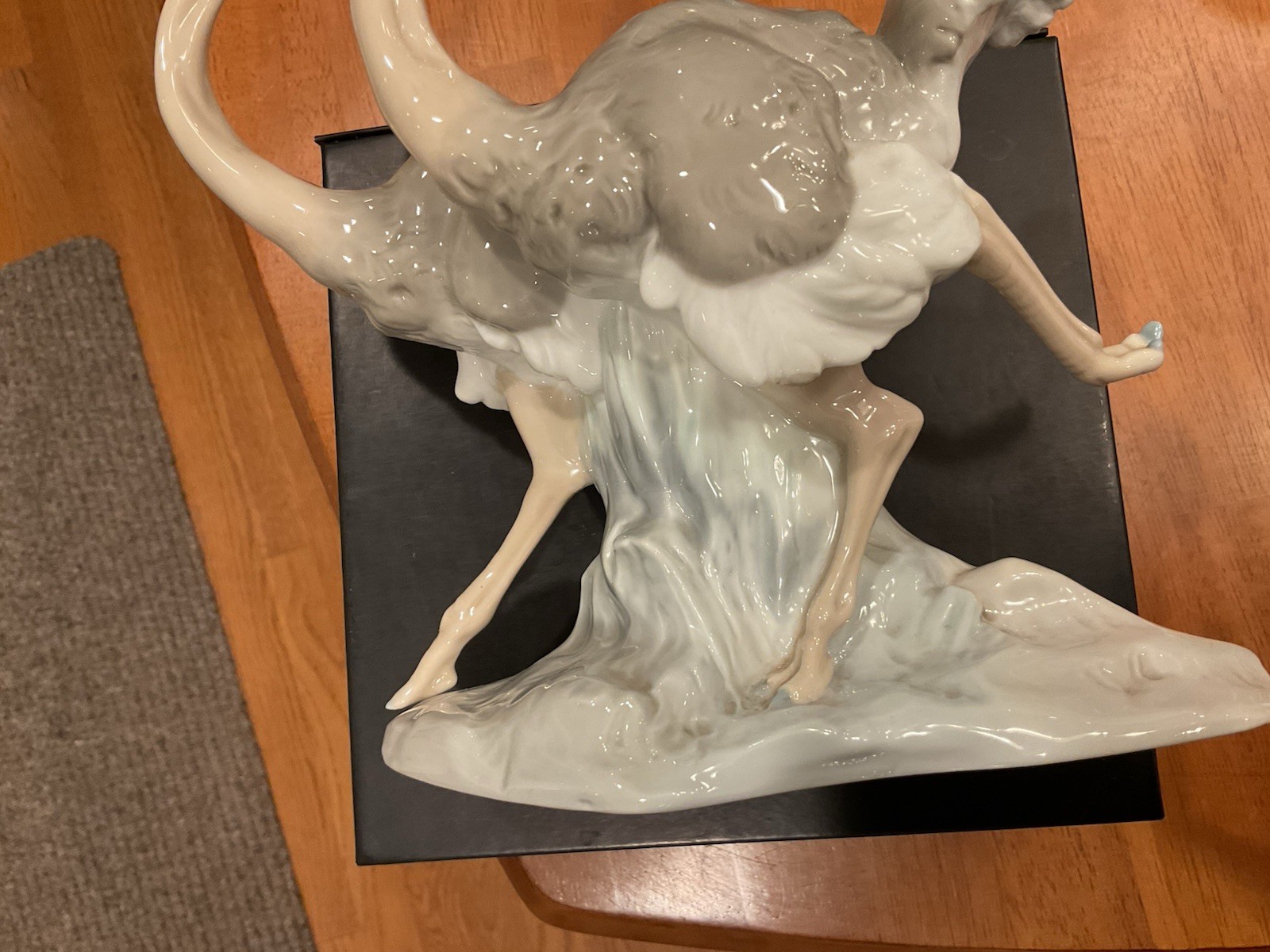 Lladro 2 Ostriches Porcelain Figurine – Rare -Retired 1970 -by Fulgencio Garcia