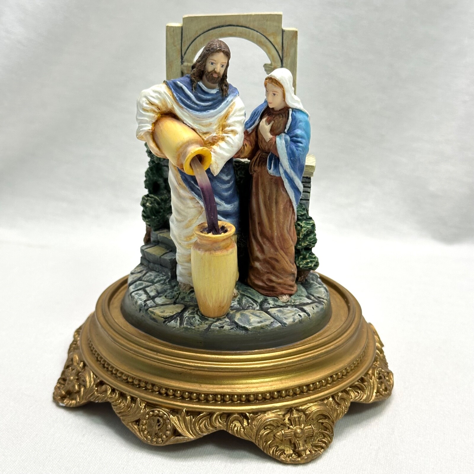 FRANKLIN MINT LIMITED EDITION WATER INTO WINE FIGURINE Miracle Faith ***Read