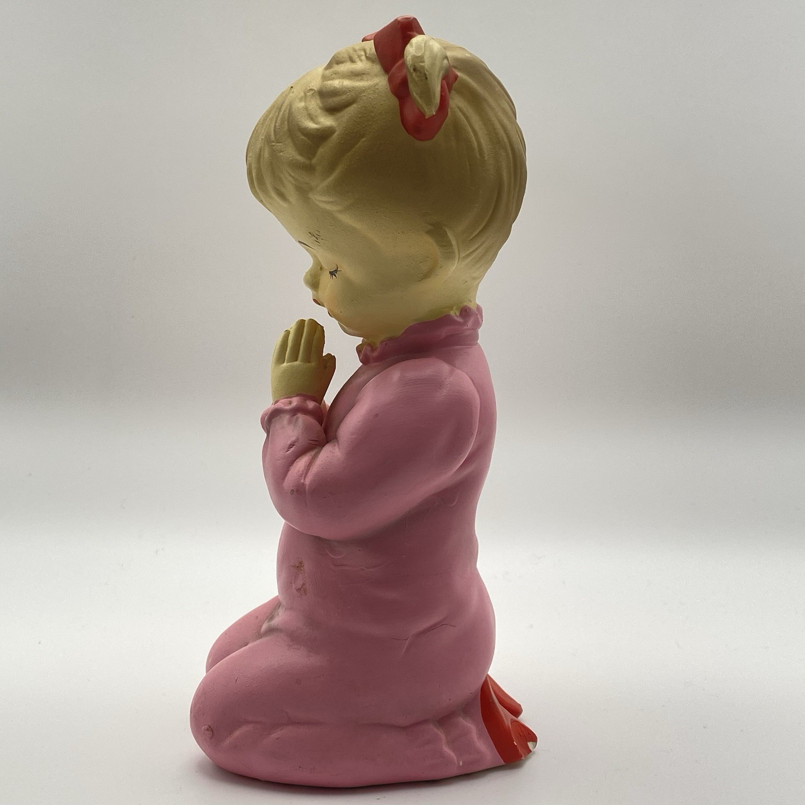 Vintage Norleans Japan Praying Girl Ceramic Collectible Nostalgia Bedtime Retro