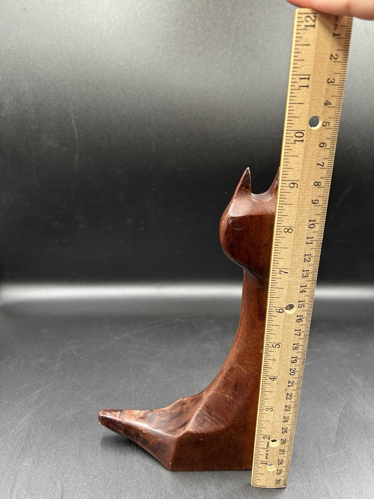 Danish Modern Teak Cat Sculpture P Broste J Bentsen Denmark 1960’s Repair Read
